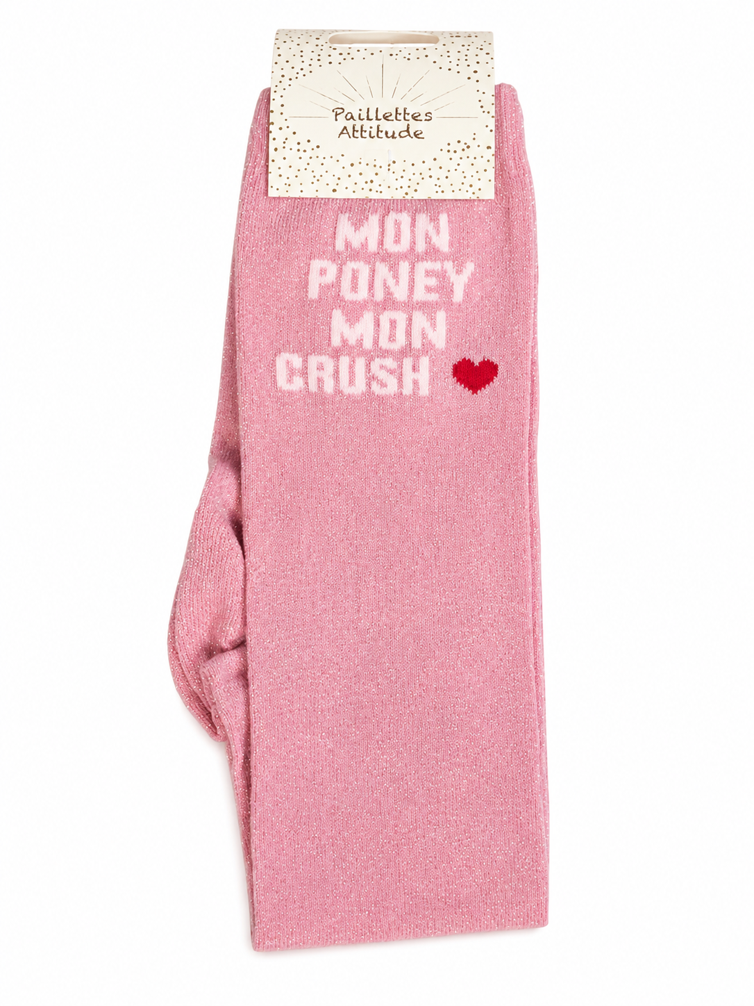 Chaussette pailletée équitation 36-41 MON PONEY MON CRUSH ❤️