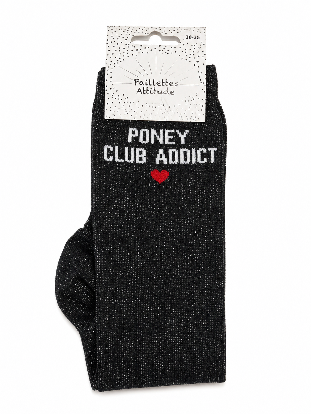 Chaussette pailletée équitation 30-35 PONEY CLUB ADDICT ❤️