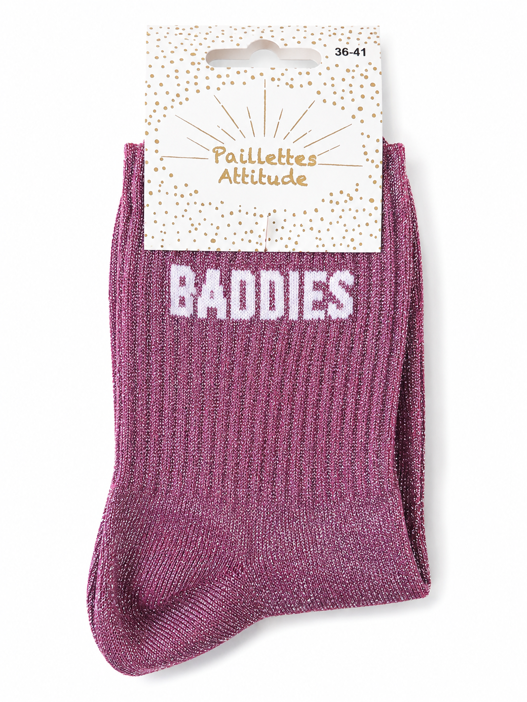 Chaussette de ville pailletée 36-41 BADDIES