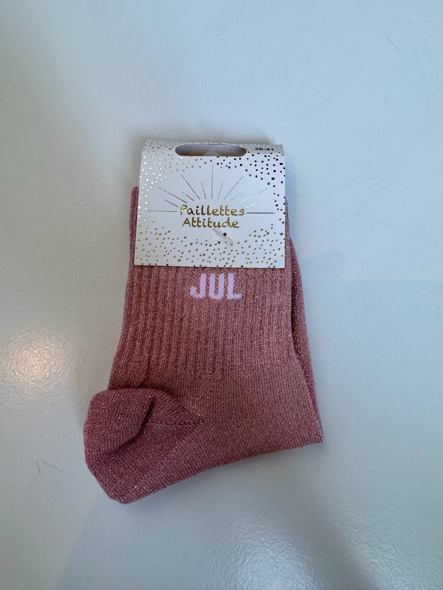 Chaussettes Rose Pailletée « Jul »