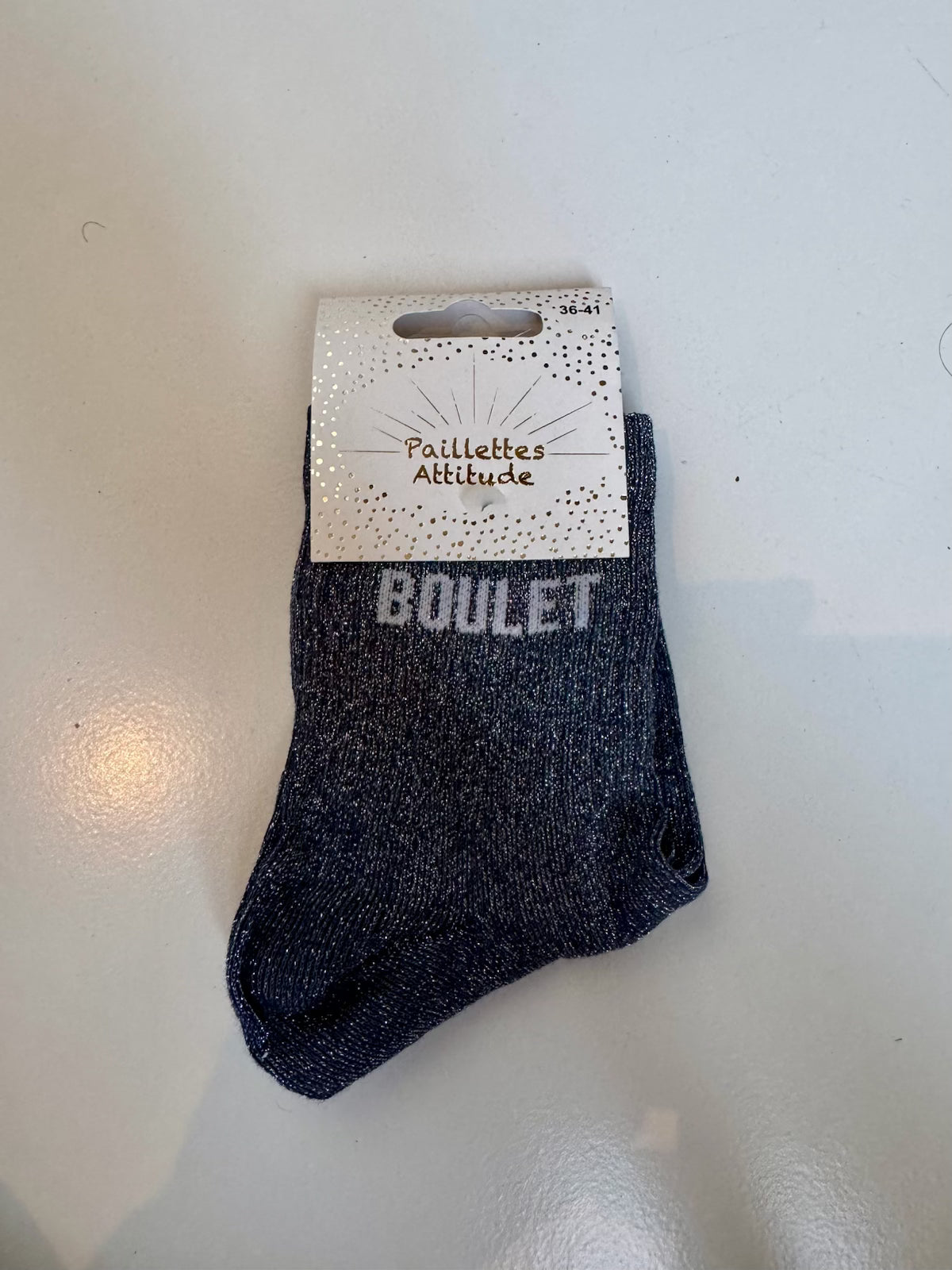 Chaussettes Noir Pailletée « Boulet  »