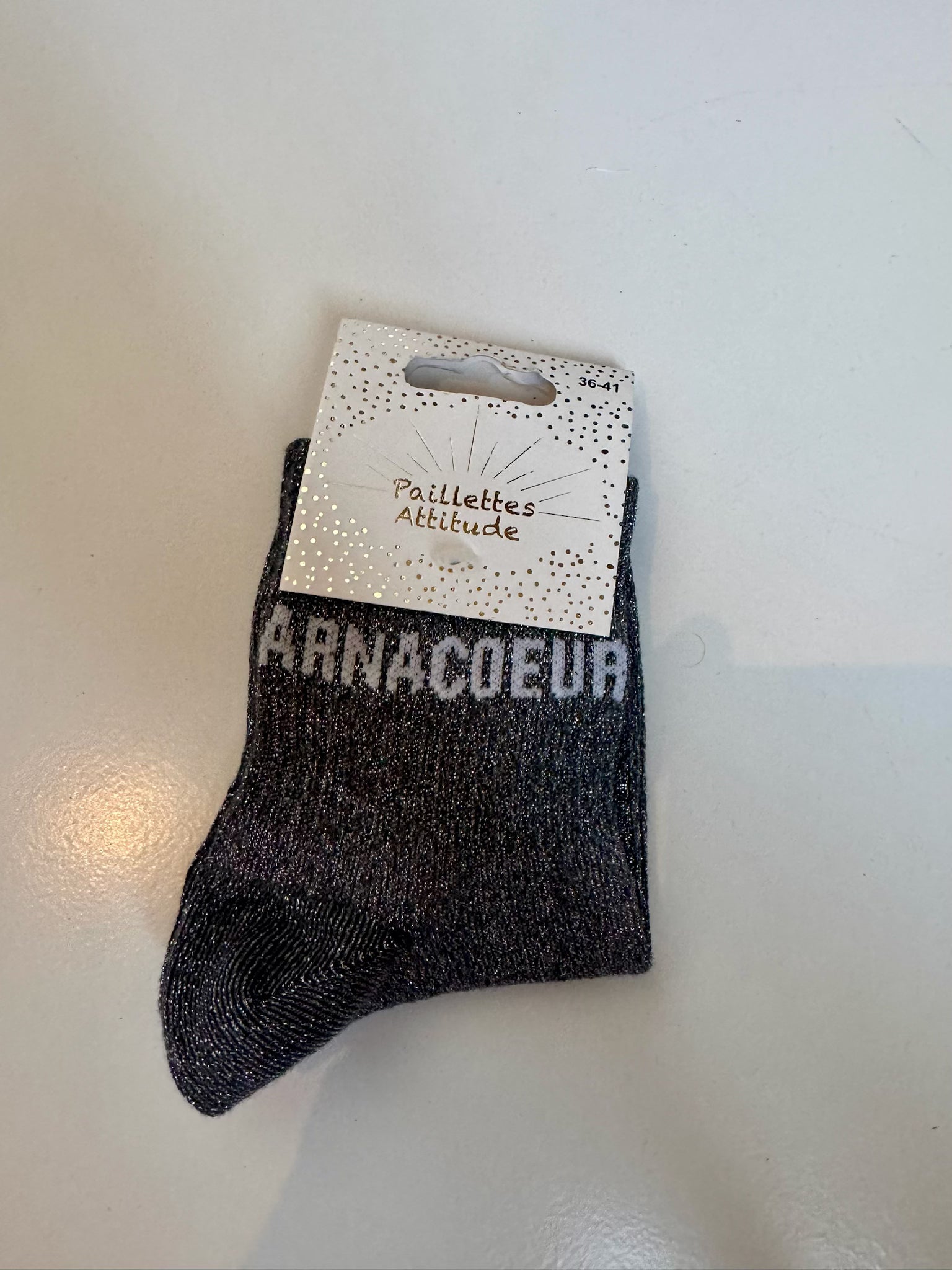Chaussettes Noir Pailletée « Arnacoeur  »