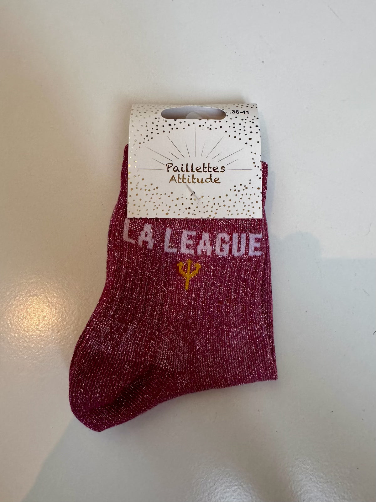 Chaussettes Rose Pailletée « La League »