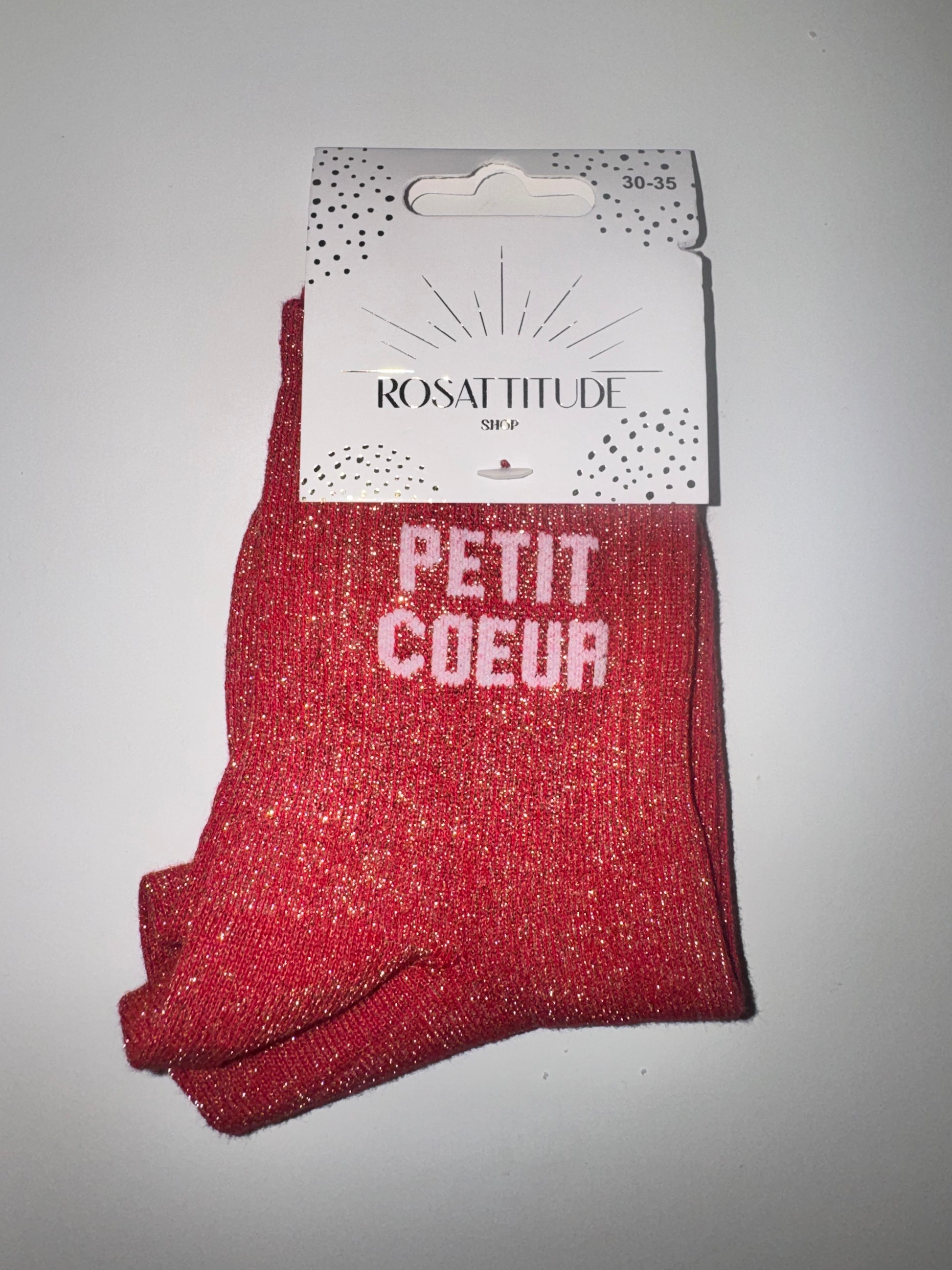 Chaussette pailletée enfant 30/35 PETIT CŒUR
