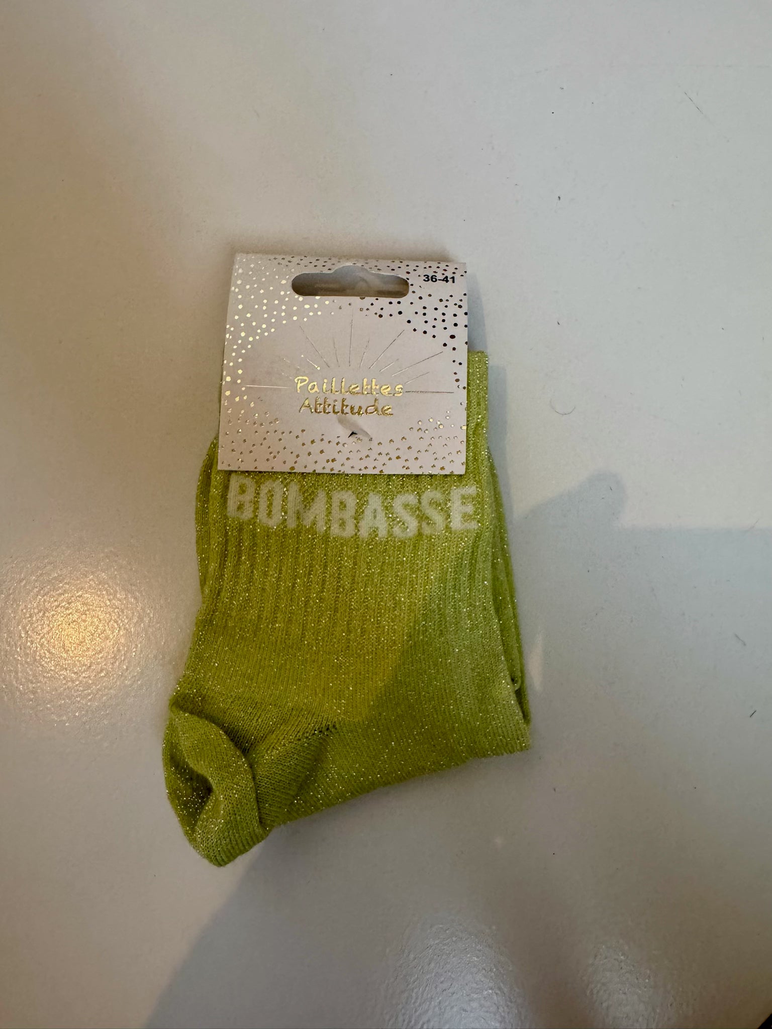 Chaussettes Vert Pailletée « Bombasse »