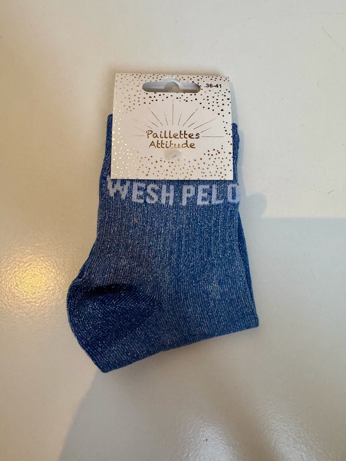 Chaussettes Bleu Pailletée « Wesh Pelo »
