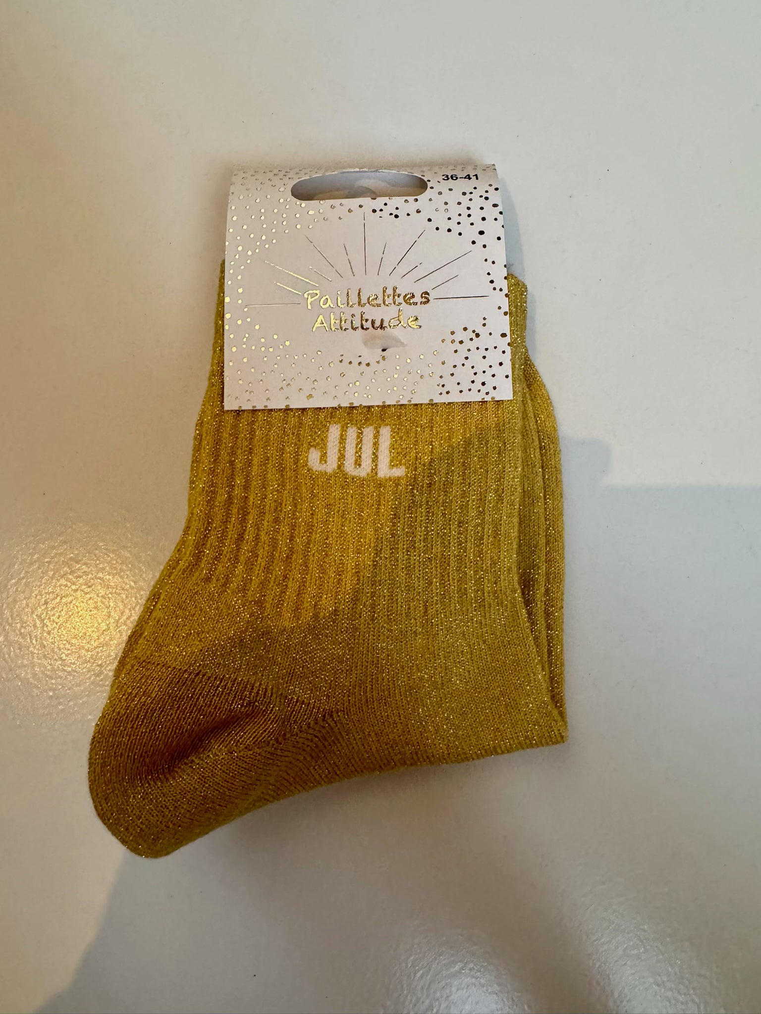 Chaussettes Jaune Pailletée « Jul »