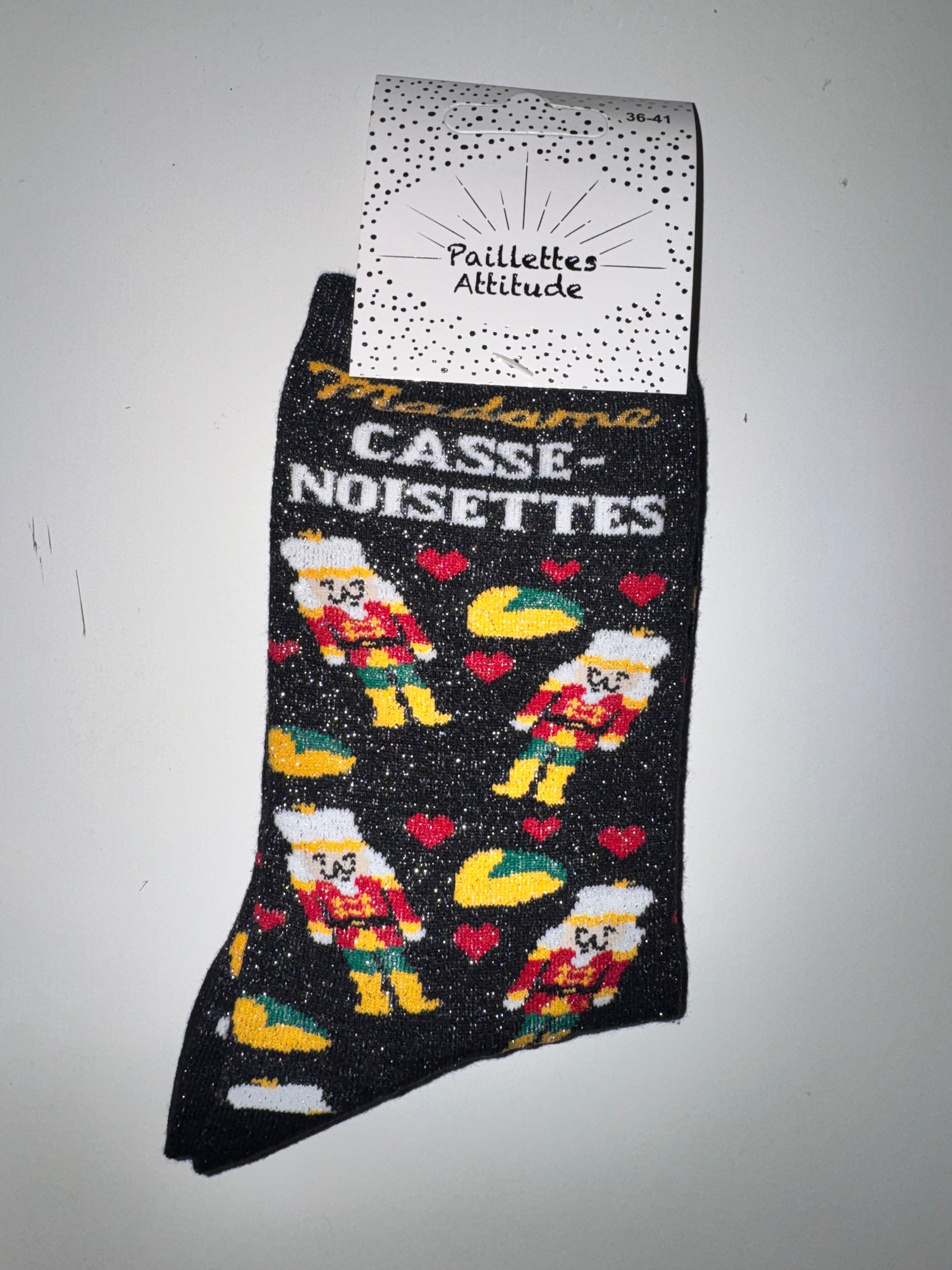 🎄 Chaussettes de Noël Pailletées – Taille 36/41 🎄