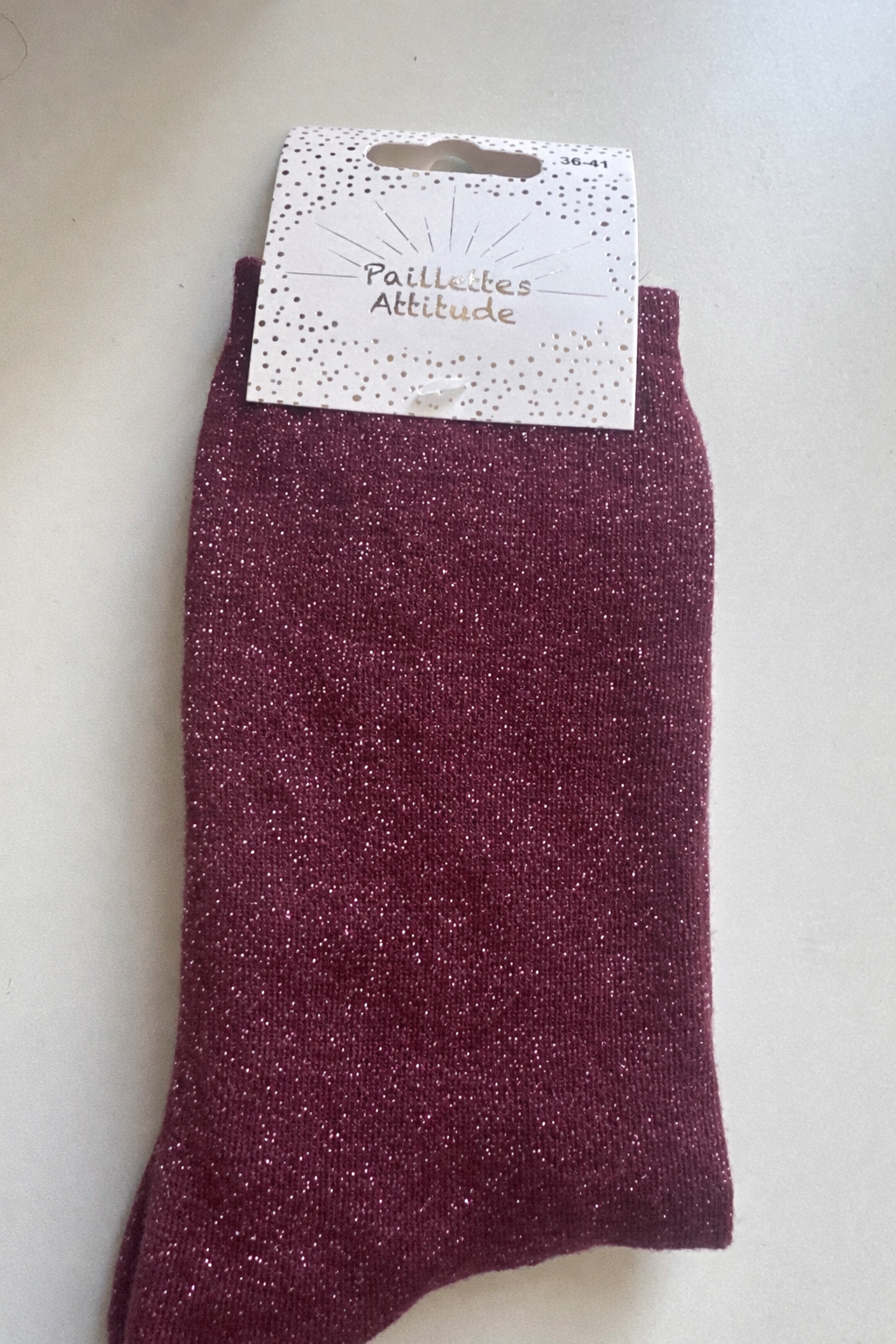 PRÉCOMMANDE Chaussette pailletée DUO DE CHOC 36/41