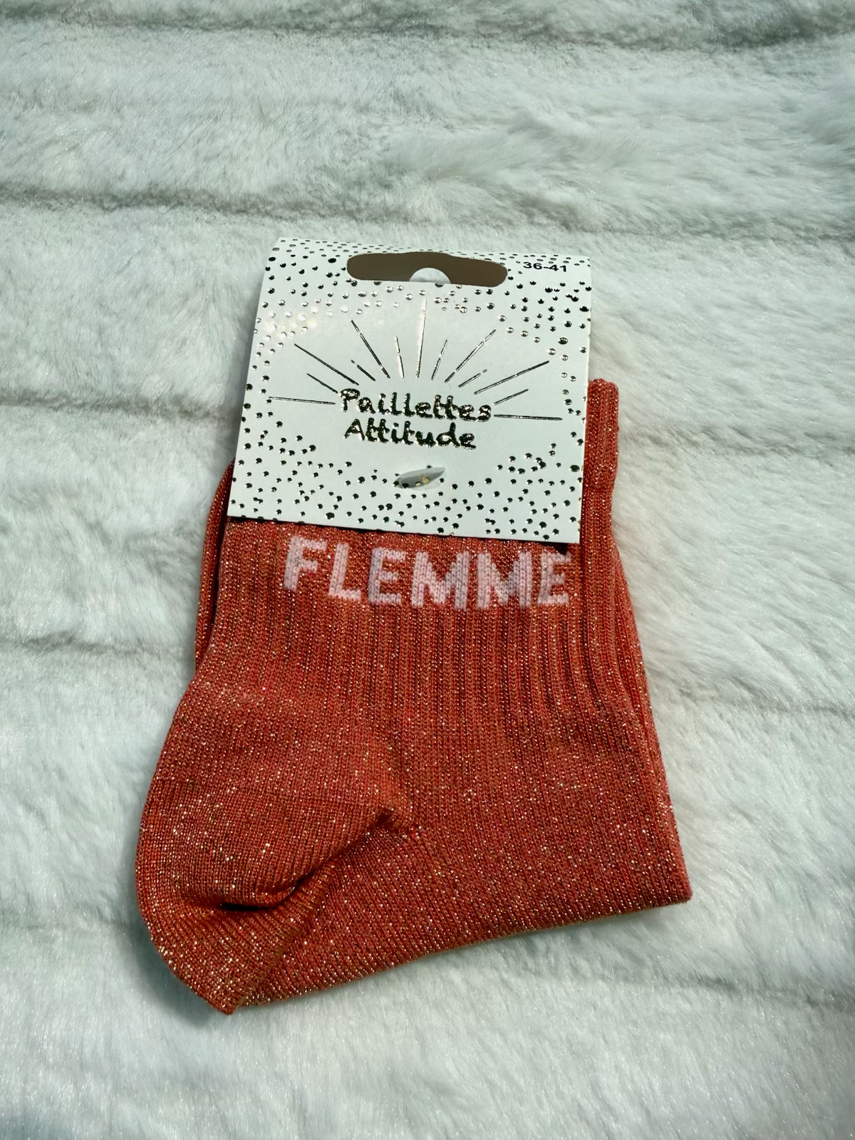 Chaussettes Pailletée « flemme »