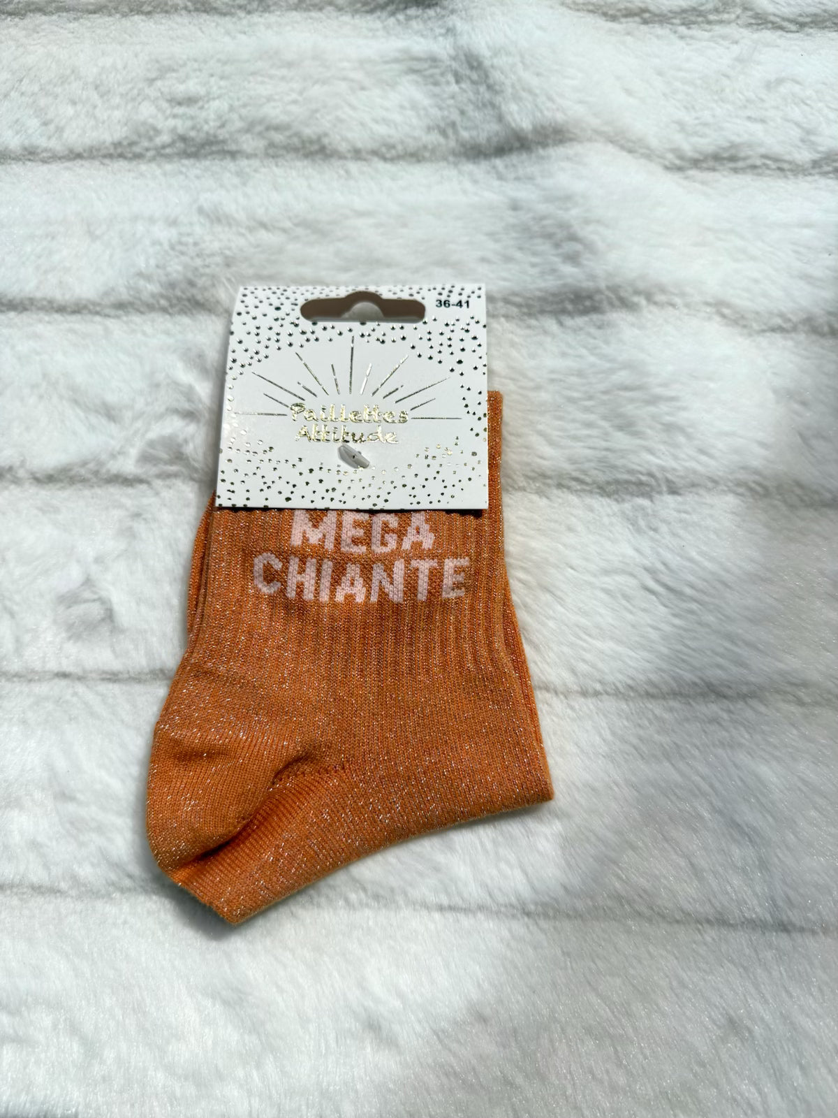 Chaussettes Pailletée « mega chiante »