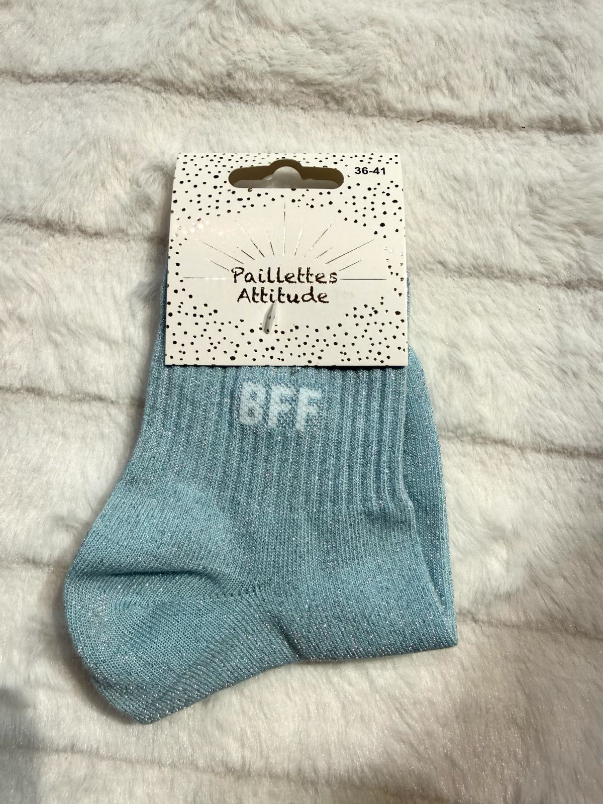 Chaussettes Pailletée « bff »