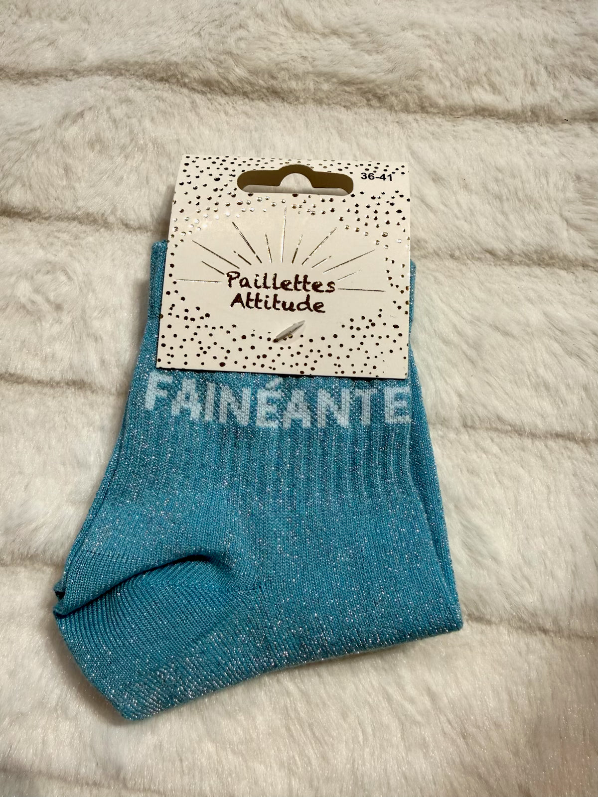 Chaussettes Pailletée « fainéante »