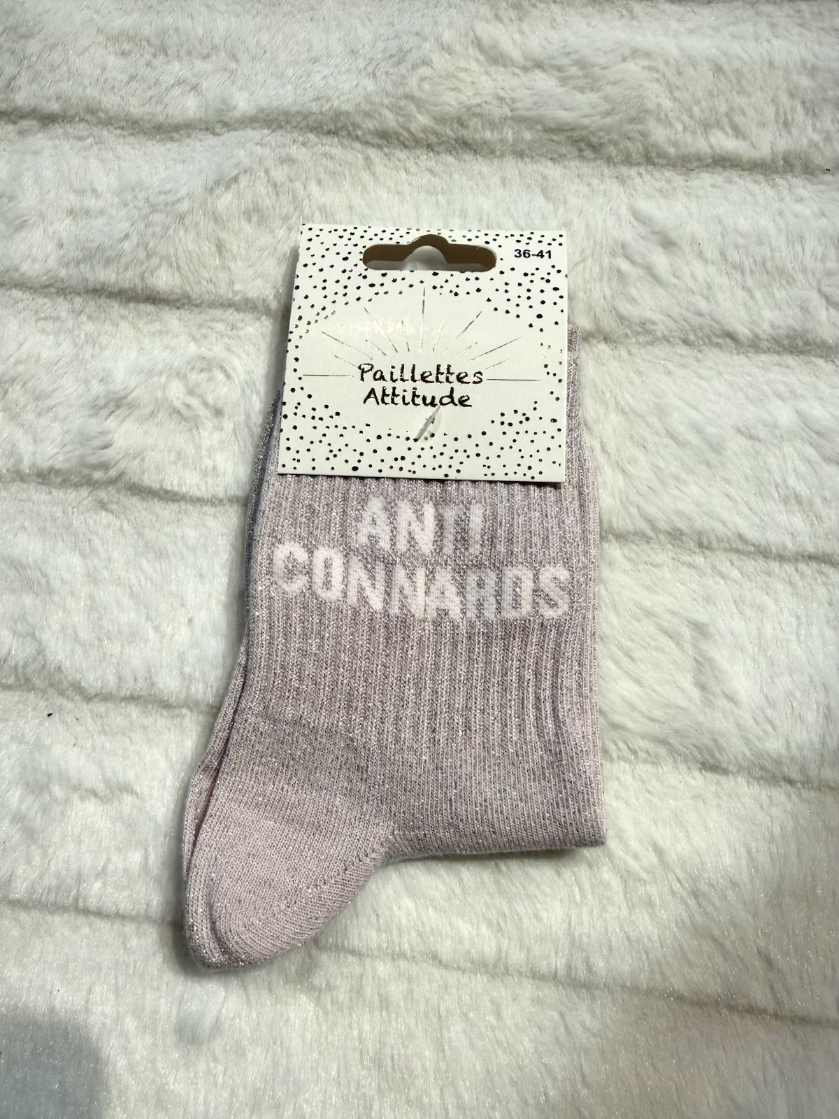 Chaussettes Pailletée « anti connard »