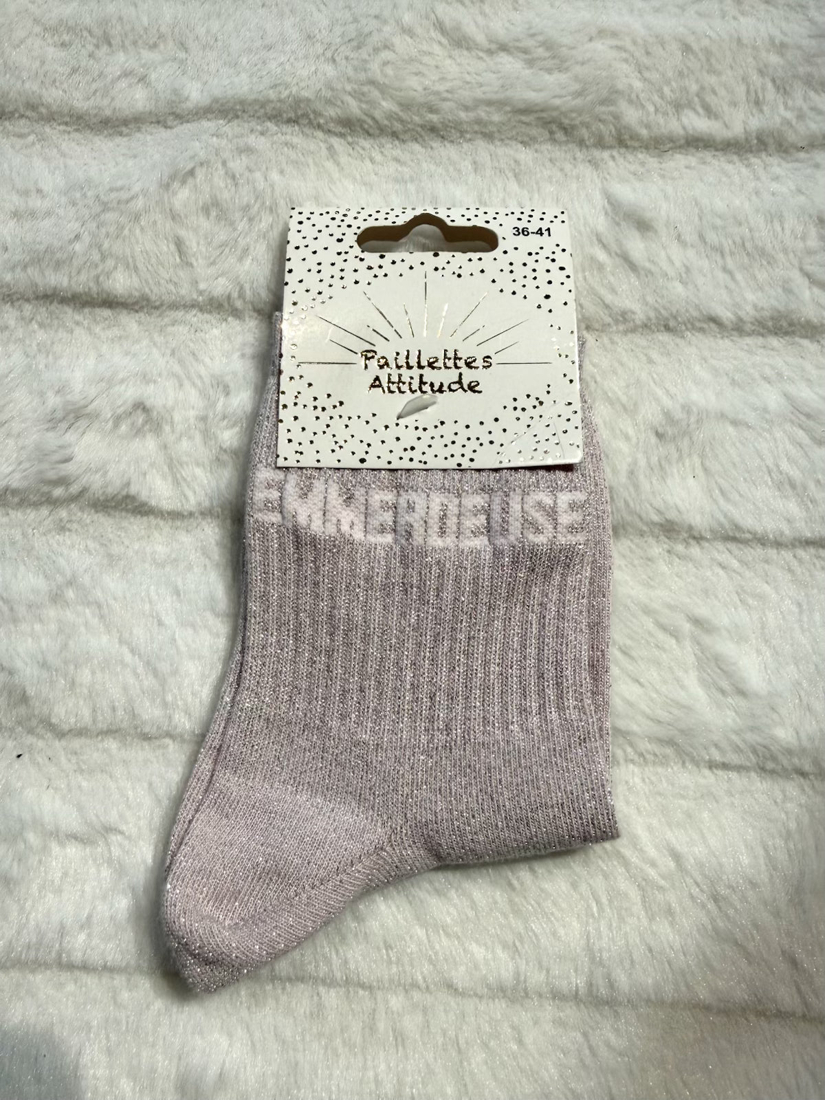 Chaussettes Pailletée « emmerdeuse »