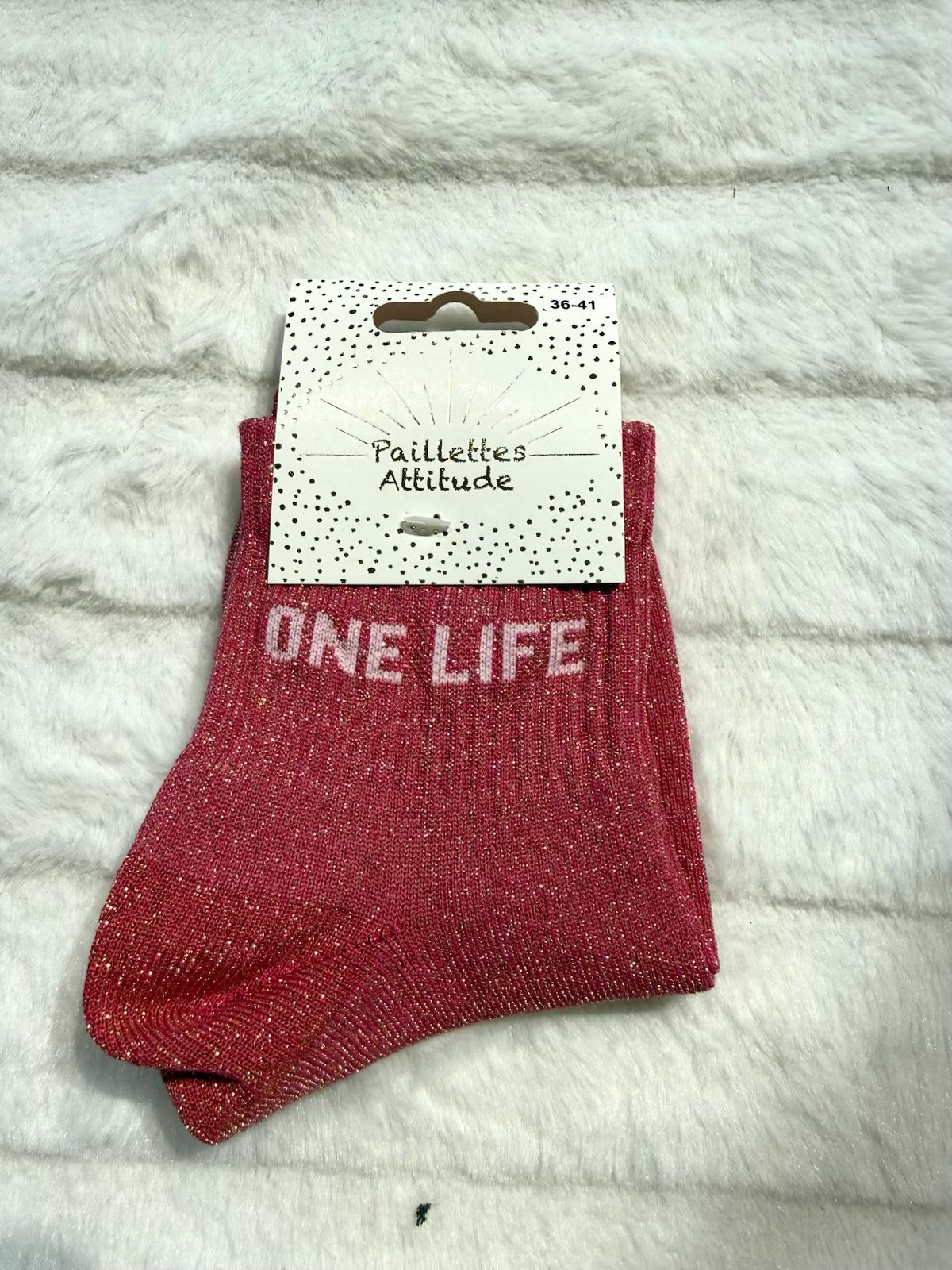 Chaussettes Pailletée « one Life  »
