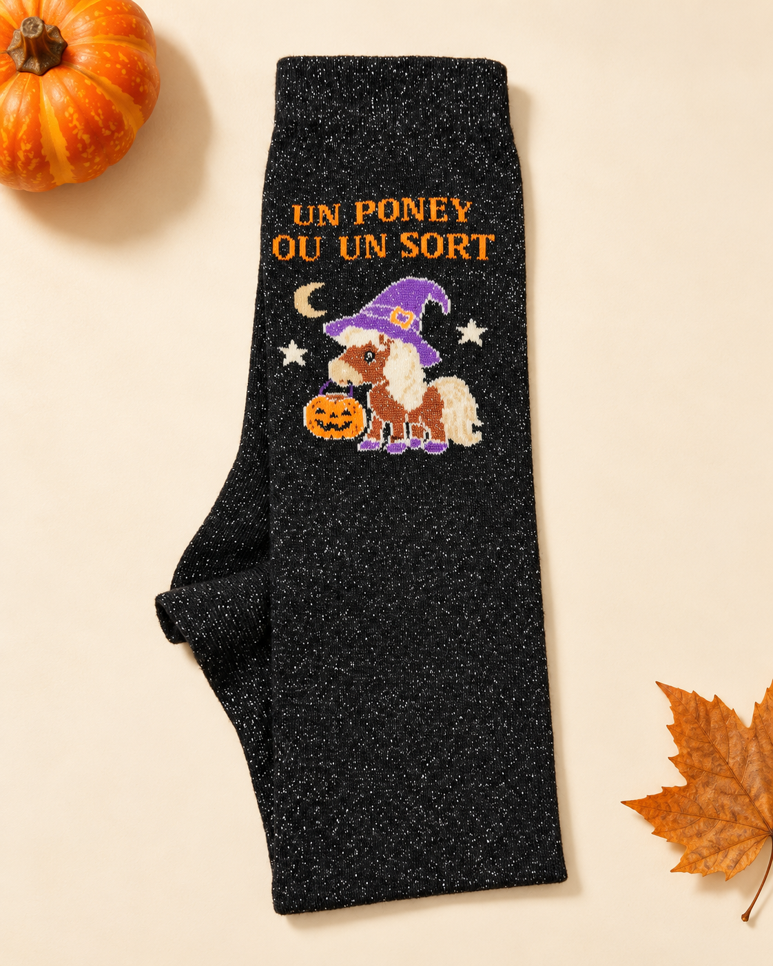 Chaussette pailletée équitation 36-41 UN PONEY OU UN SORT