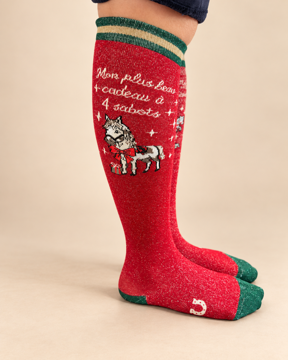 Chaussette pailletée équitation 30-35 et 36-41 MON PLUS BEAU CADEAU À 4 SABOTS