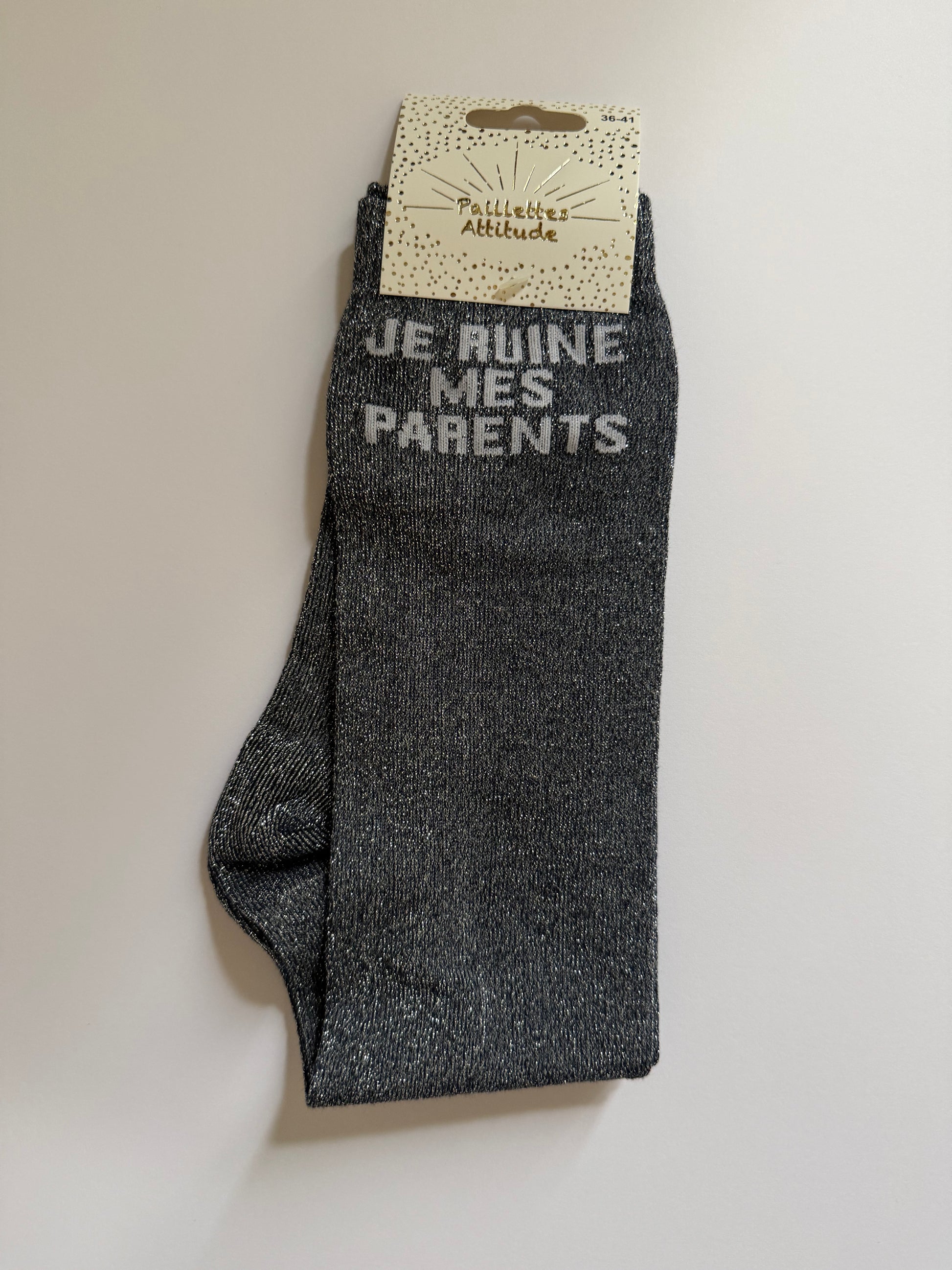 Chaussette pailletée équitation 36-41 JE RUINE MES PARENTS