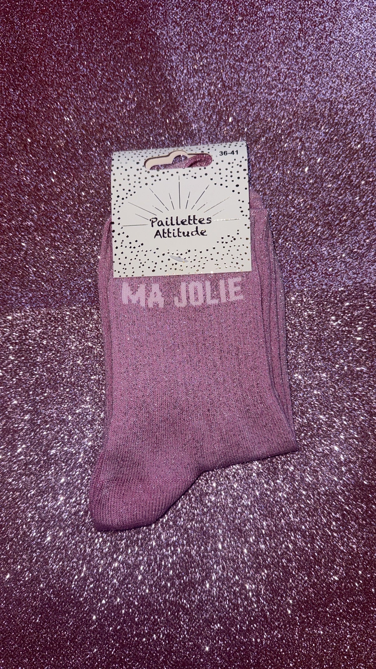 Chaussettes de ville pailletée 36/41 « Ma jolie »