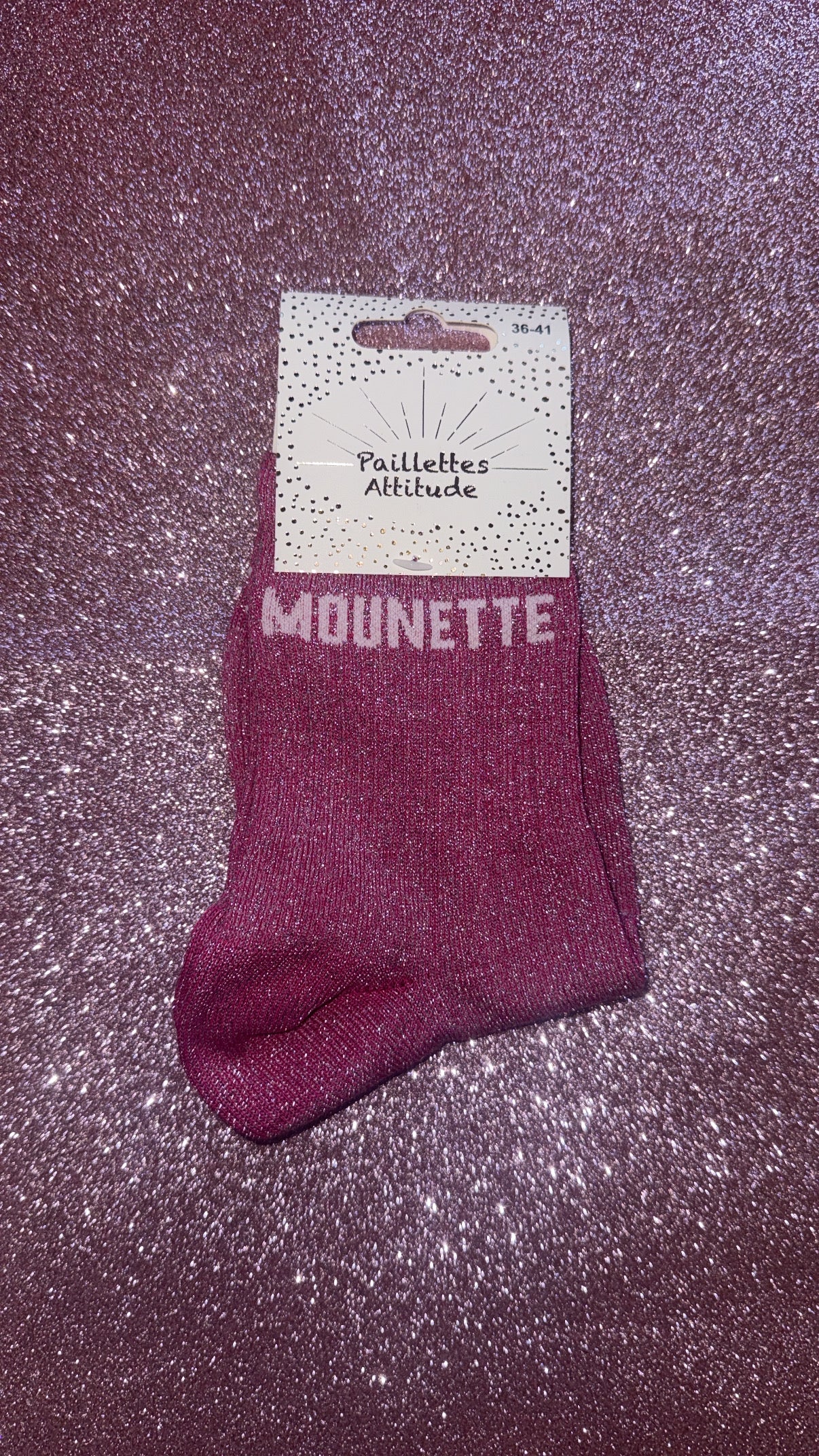Chaussettes de ville pailletée 36/41 « Mounette »