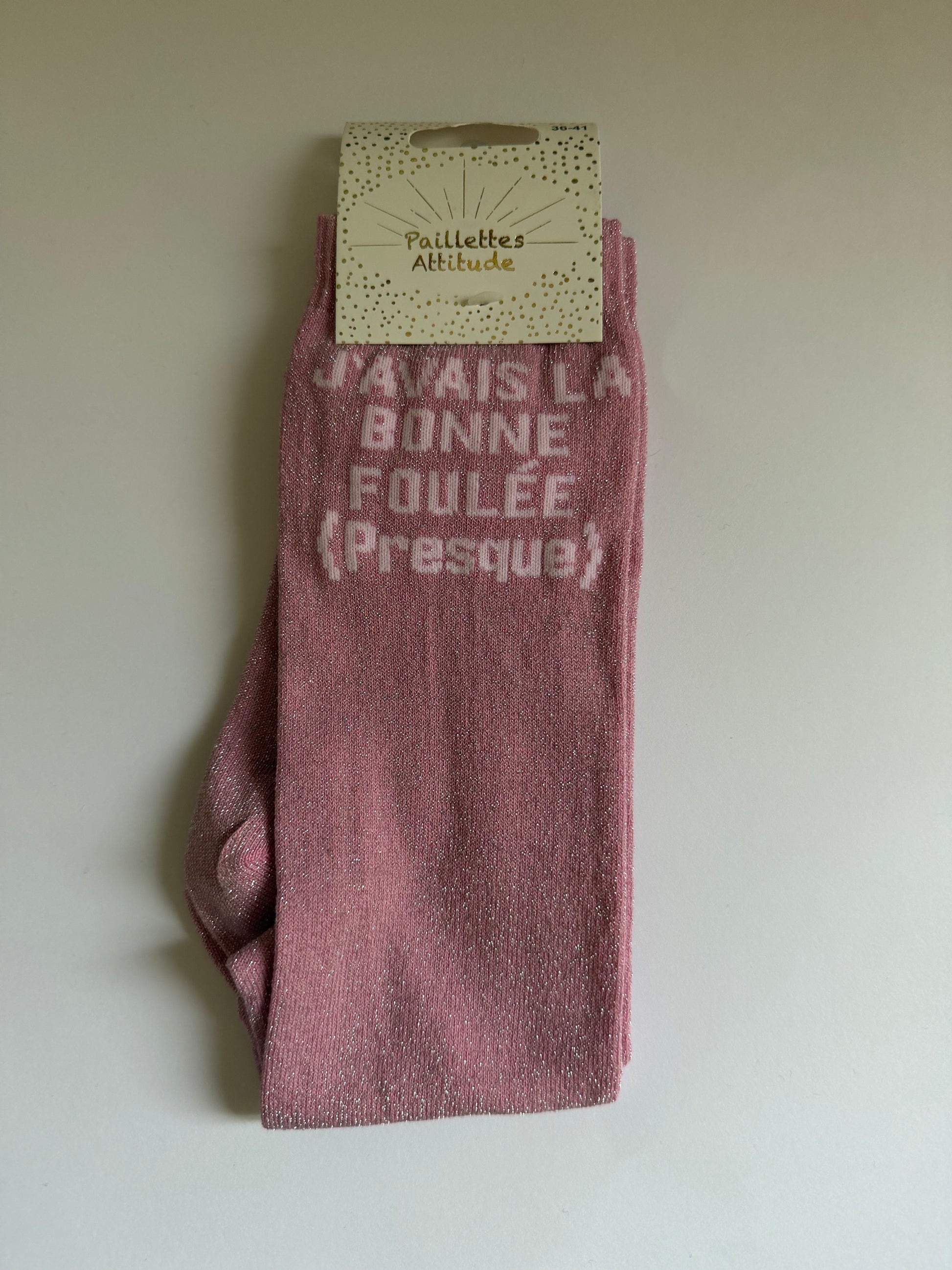 Chaussette pailletée équitation 36-41 J’AVAIS LA BONNE FOULÉE (Presque)