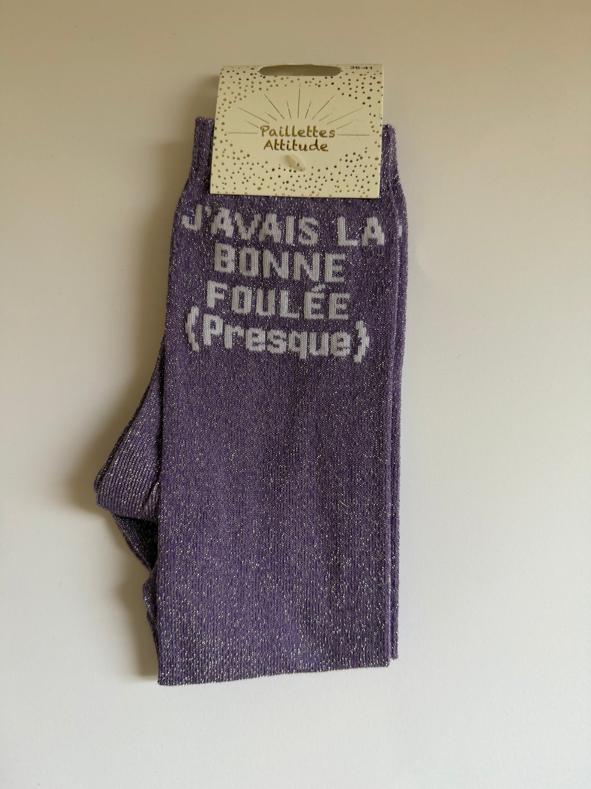 Chaussette pailletée équitation 36-41 J’AVAIS LA BONNE FOULÉE (Presque)
