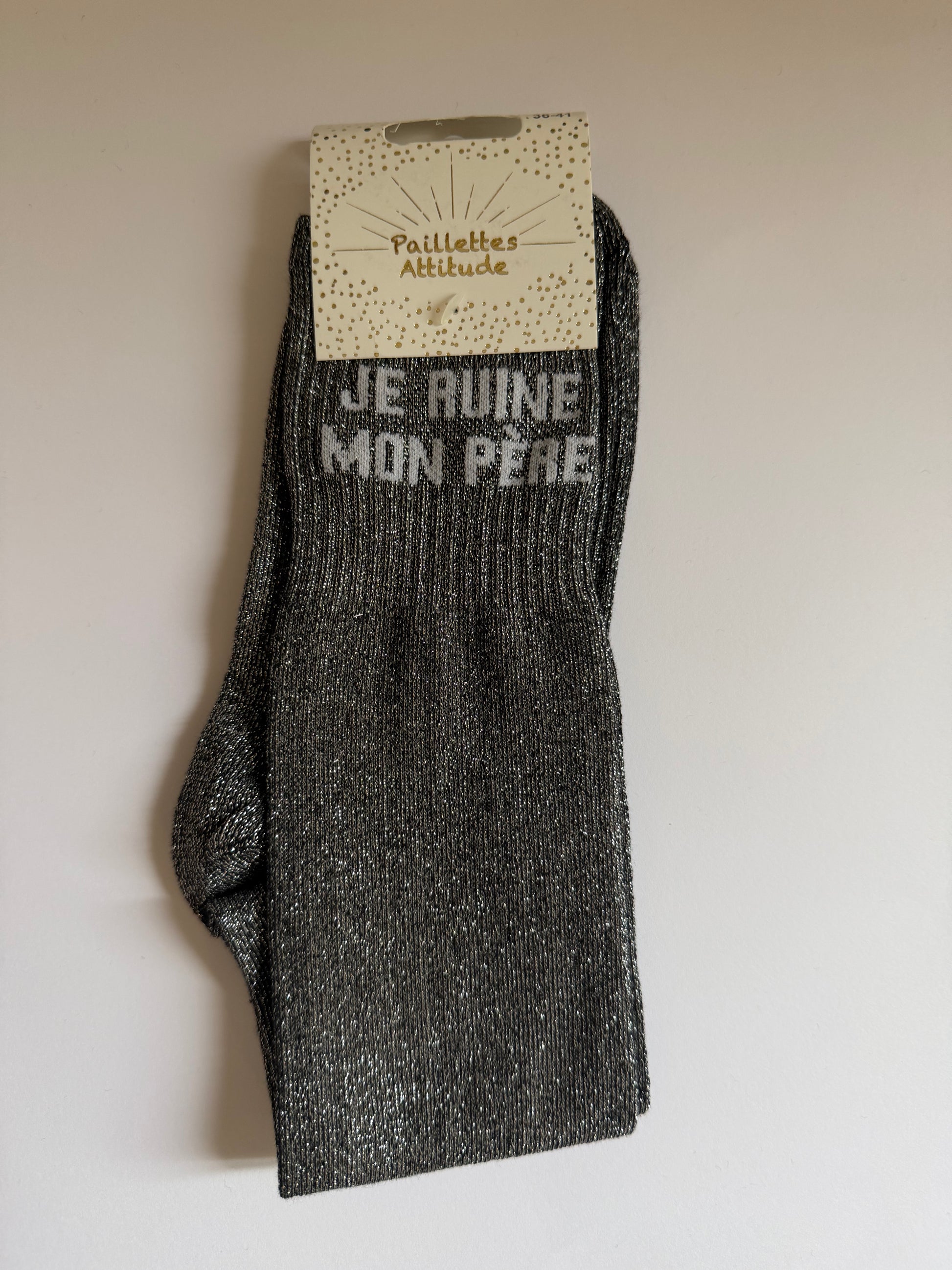 chaussette pailletée équitation 36-41 JE RUINE MON PÈRE