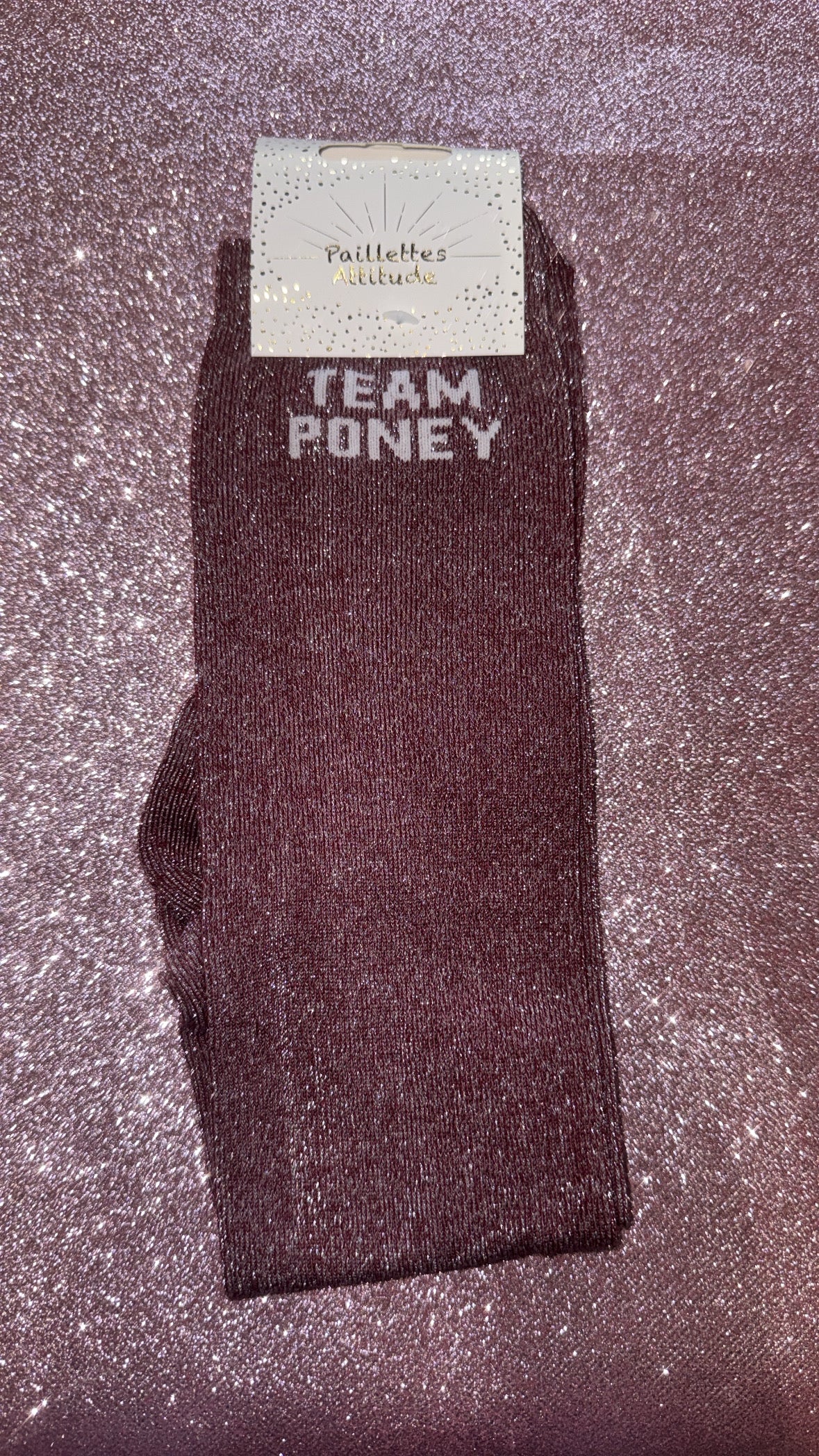 chaussette pailletée TEAM PONEY