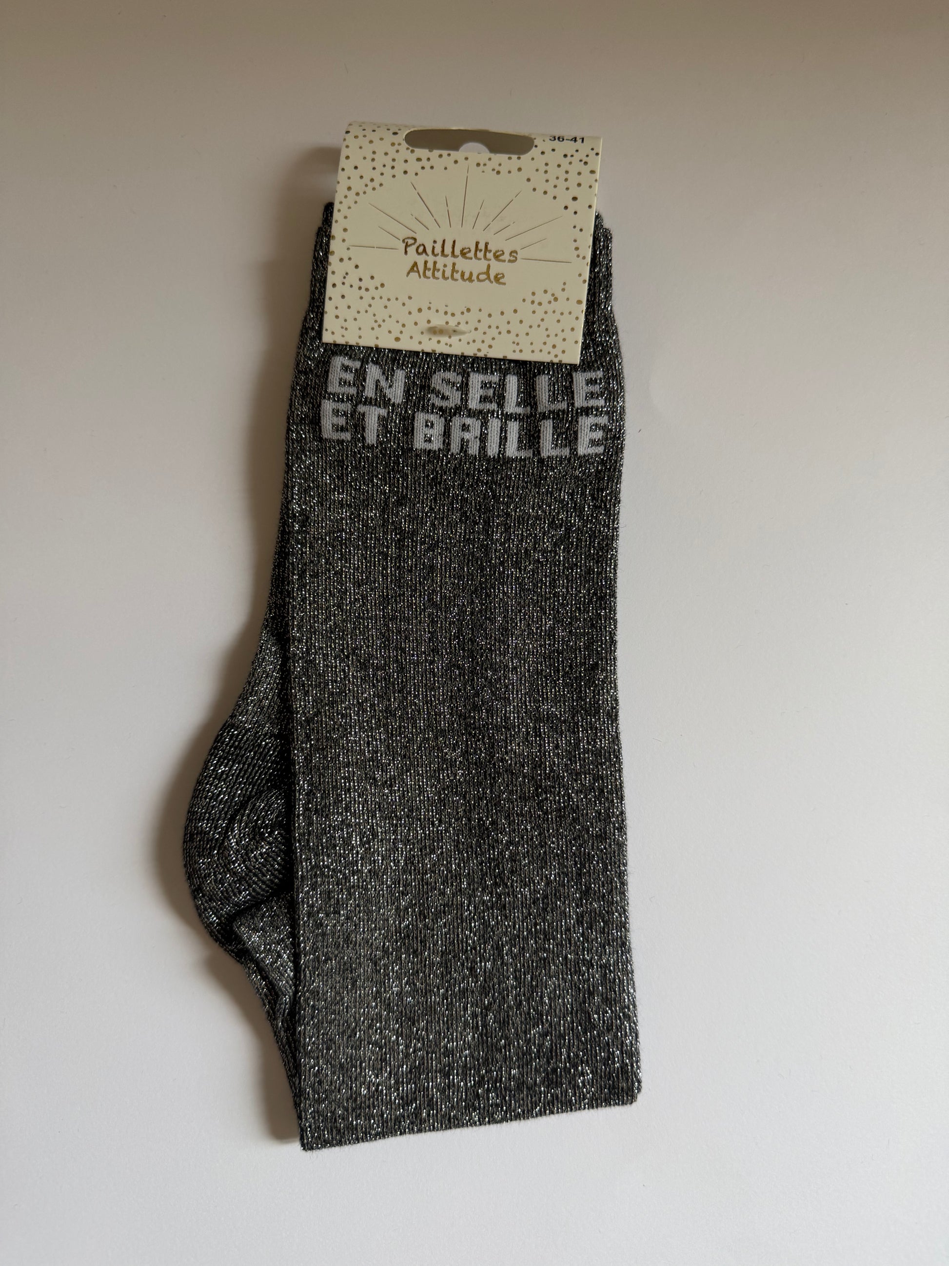Chaussette pailletée équitation 36-41 EN SELLE ET BRILLE