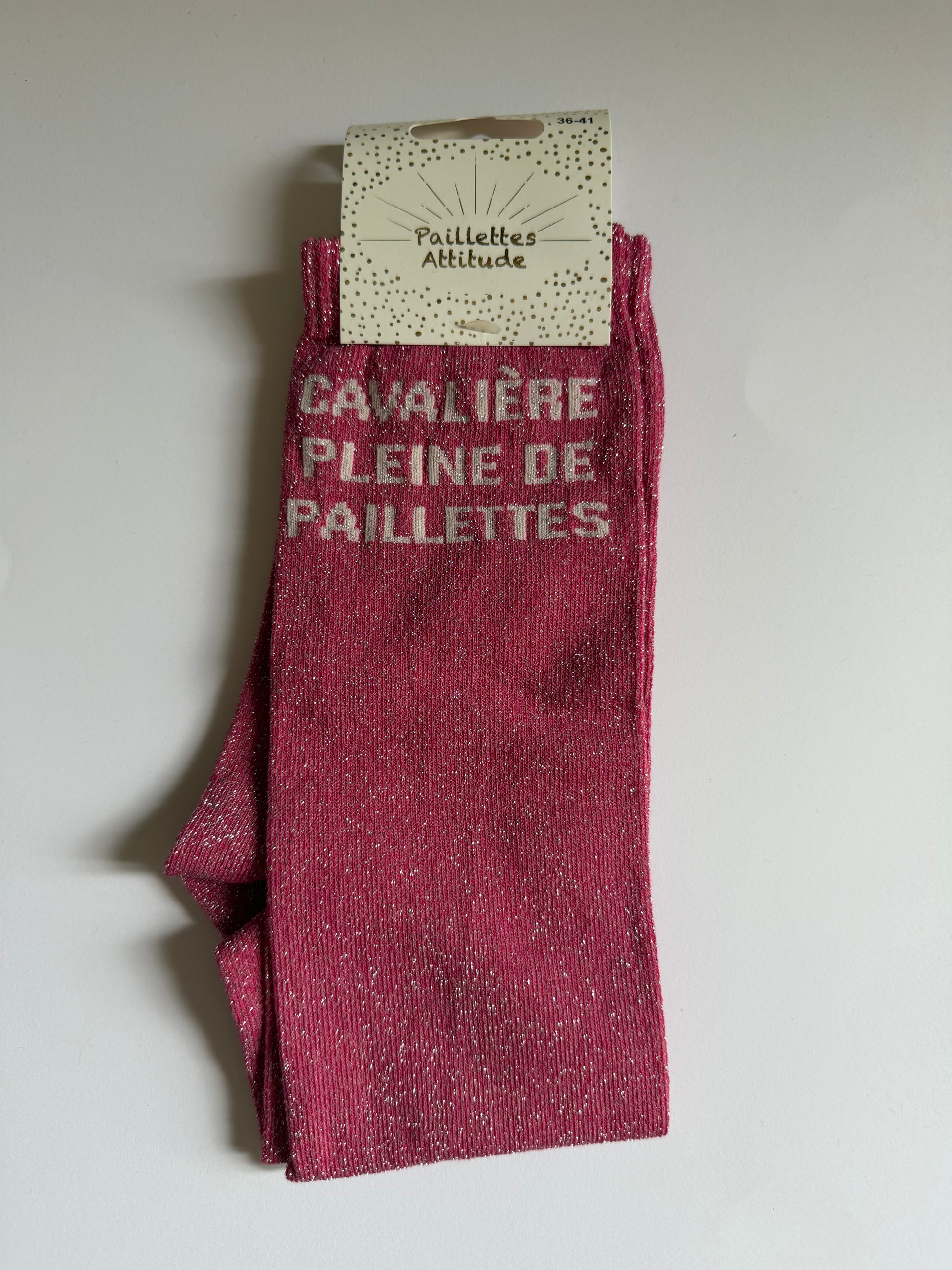 Chaussette pailletée équitation 36-41  CAVALIÈRE PLEINE DE PAILLETTES