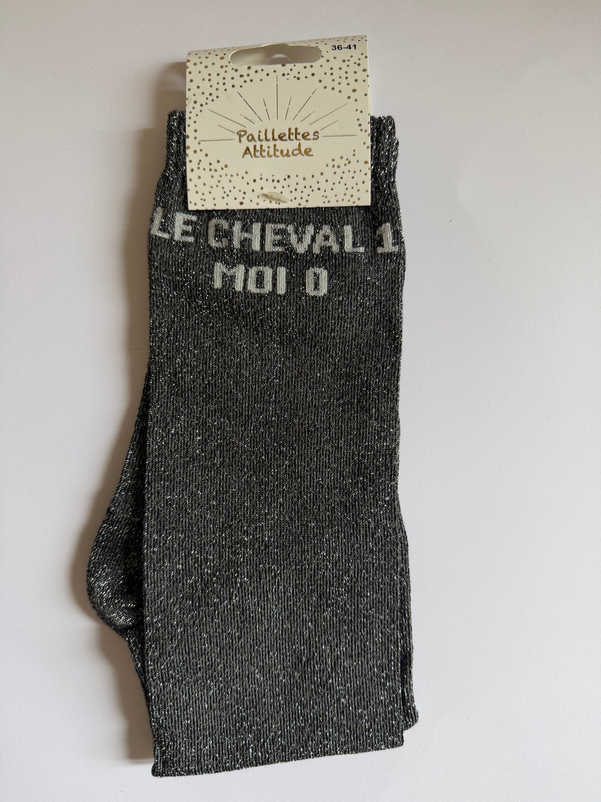 Chaussette pailletée équitation 36-41 LE CHEVAL 1 MOI 0