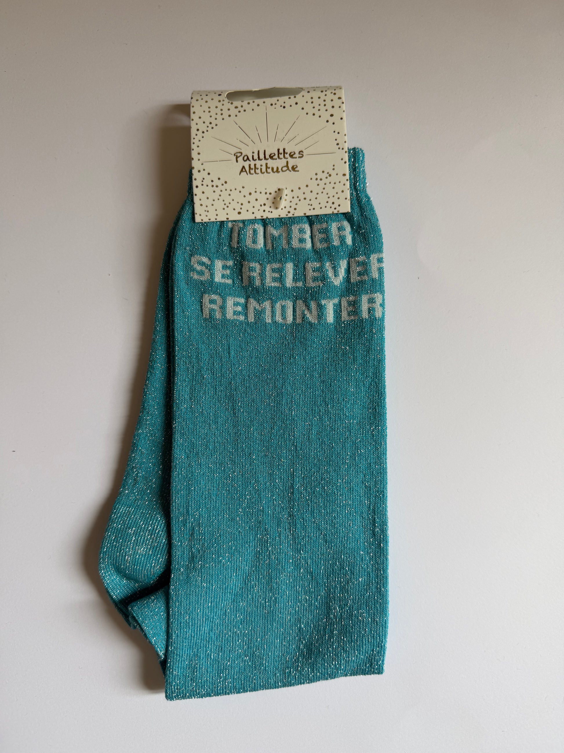 Chaussette pailletée équitation 36-41 Tomber, se relever, remonter