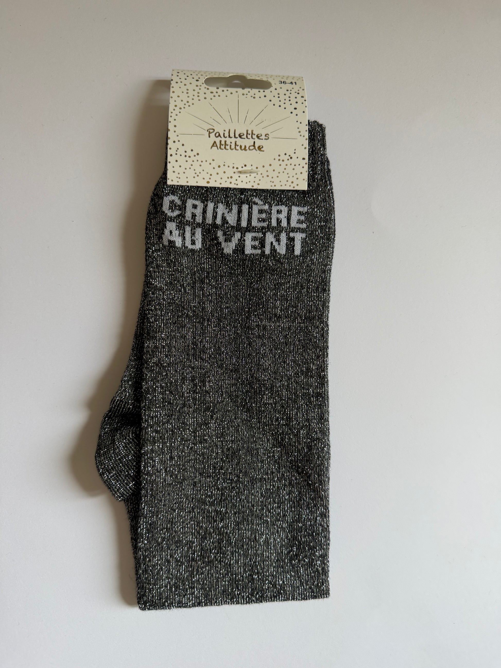 Chaussette pailletée équitation 36-41  CRINIÈRE AU VENT