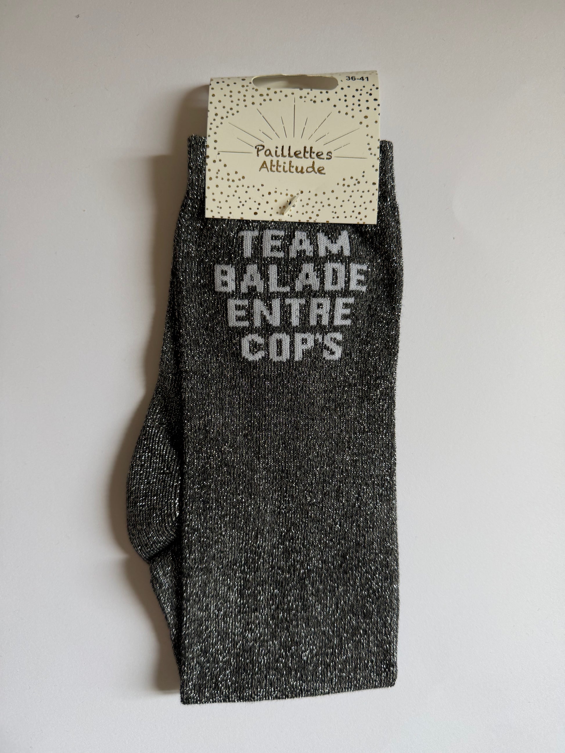 Chaussette pailletée équitation 36-41 TEAM BALADE ENTRE COPS