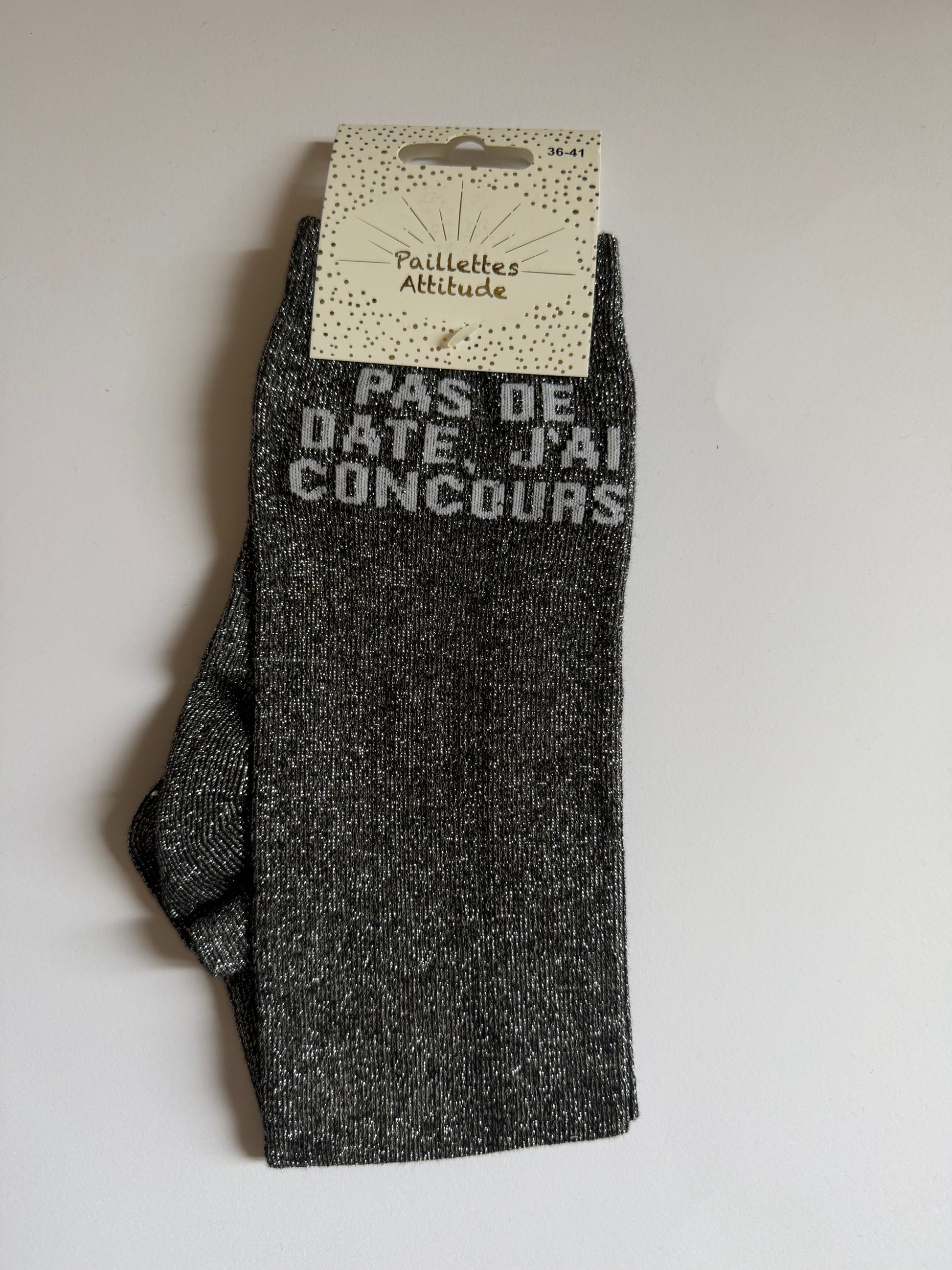 Chaussette pailletée équitation 36-41 PAS DE DATE, J’AI CONCOURS