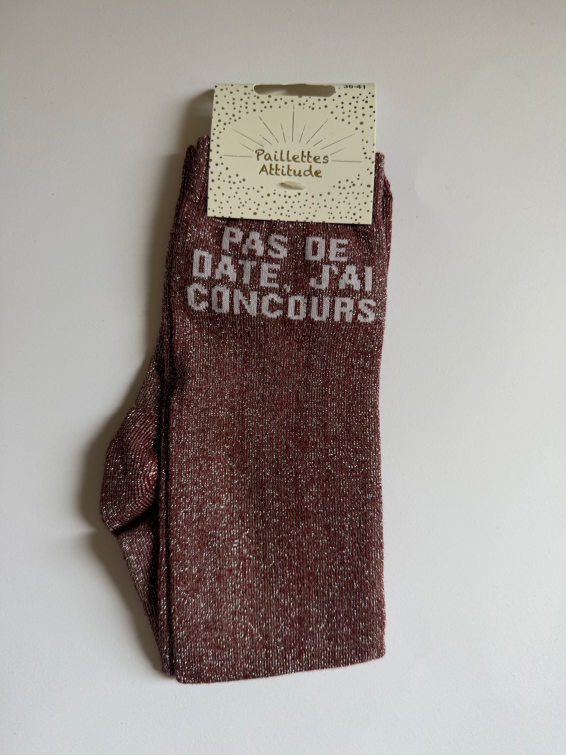 Chaussette pailletée équitation 36-41 PAS DE DATE, J’AI CONCOURS