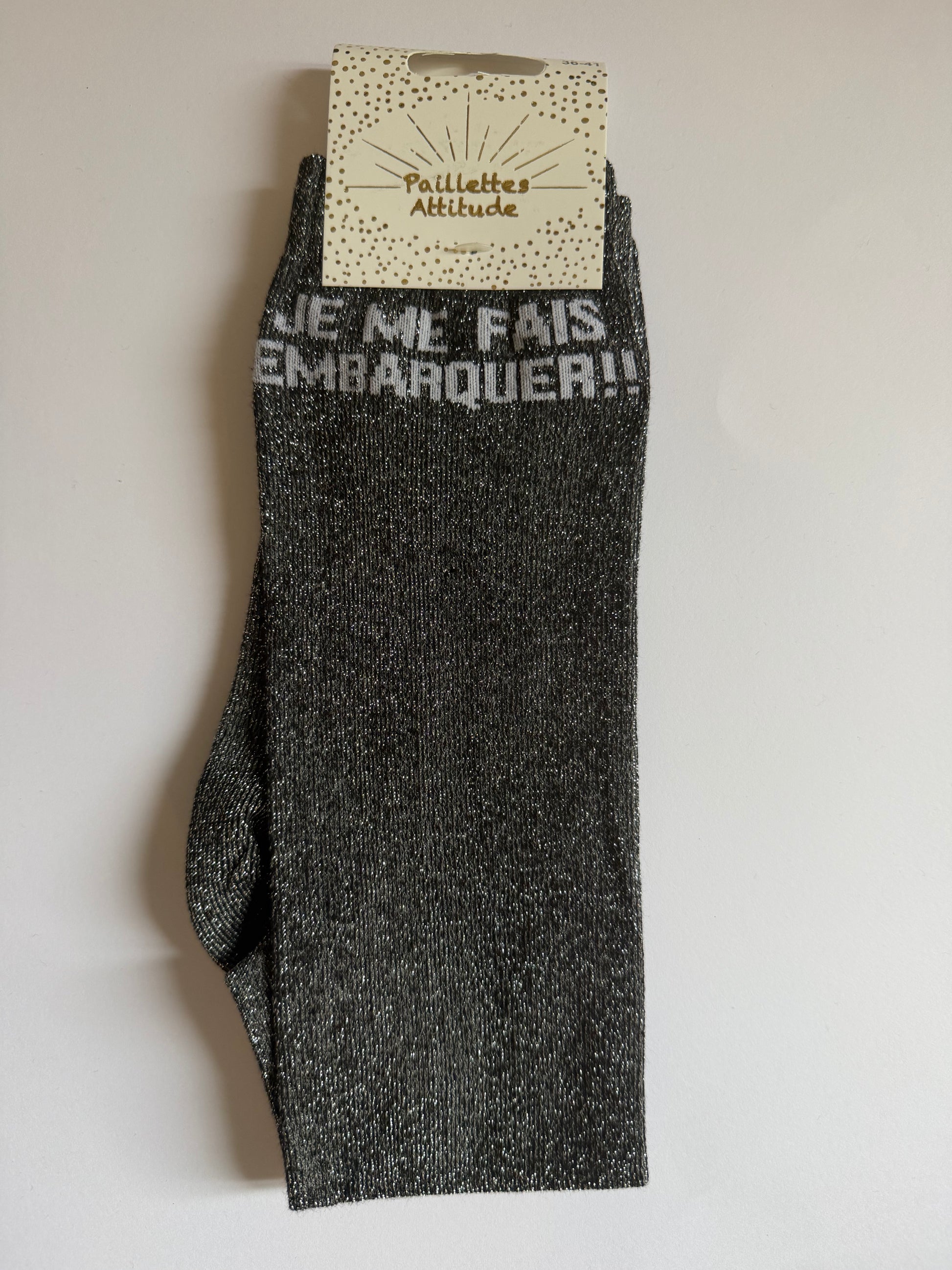 Chaussettes pailletée équitation 36-41 JE ME FAIS EMBARQUER !!