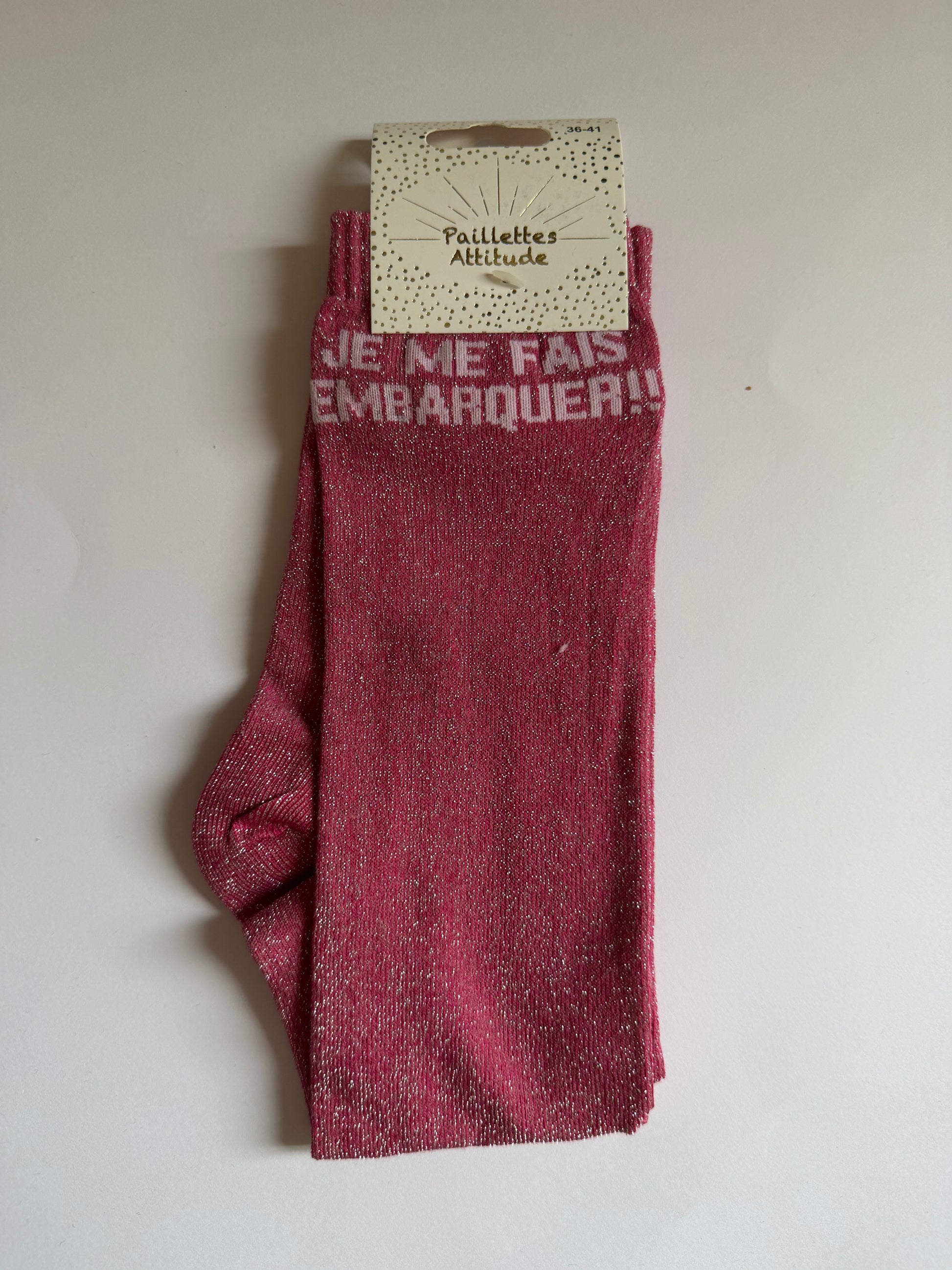 Chaussettes pailletée équitation 36-41 JE ME FAIS EMBARQUER !!