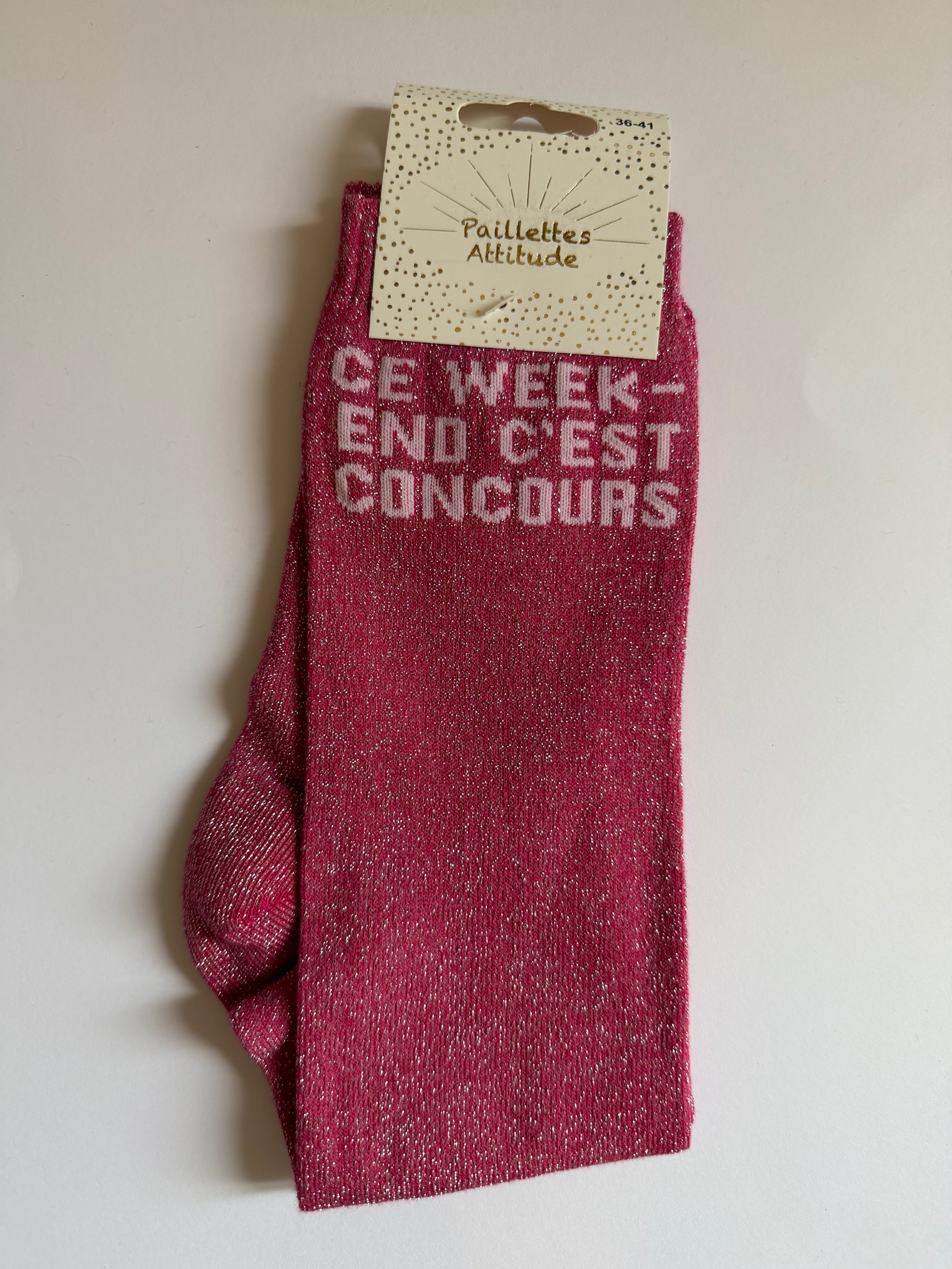 Chaussette pailletée équitation 36-41 CE WEEK-END C’EST CONCOURS 