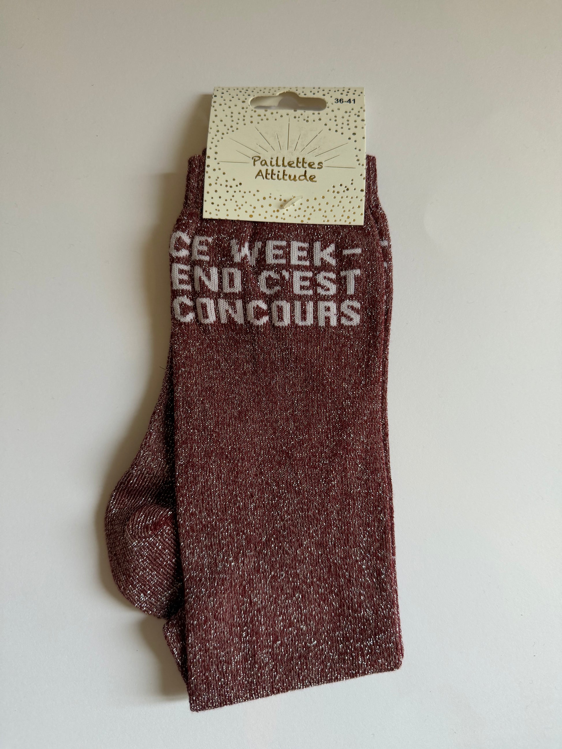 Chaussette pailletée équitation 36-41 CE WEEK-END C’EST CONCOURS 