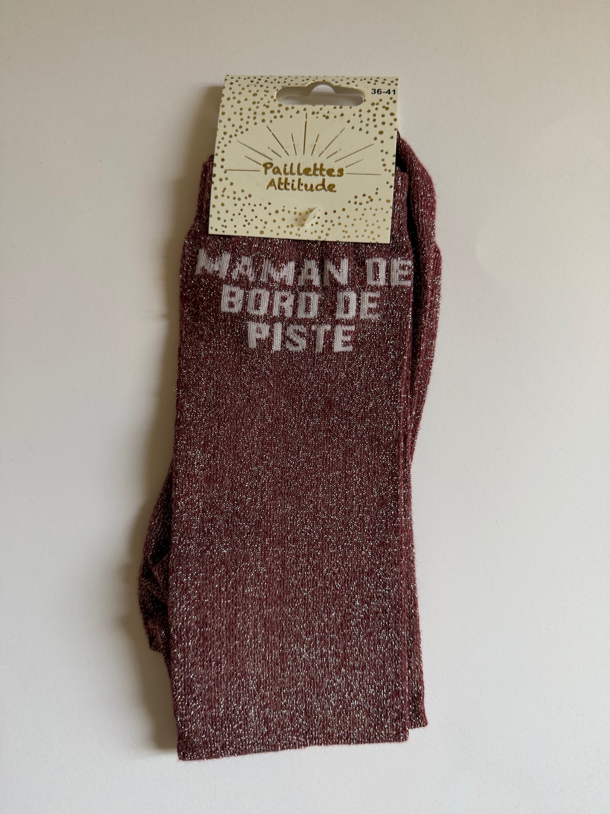 Chaussette pailletée équitation 36-41 MAMAN DE BORD DE PISTE