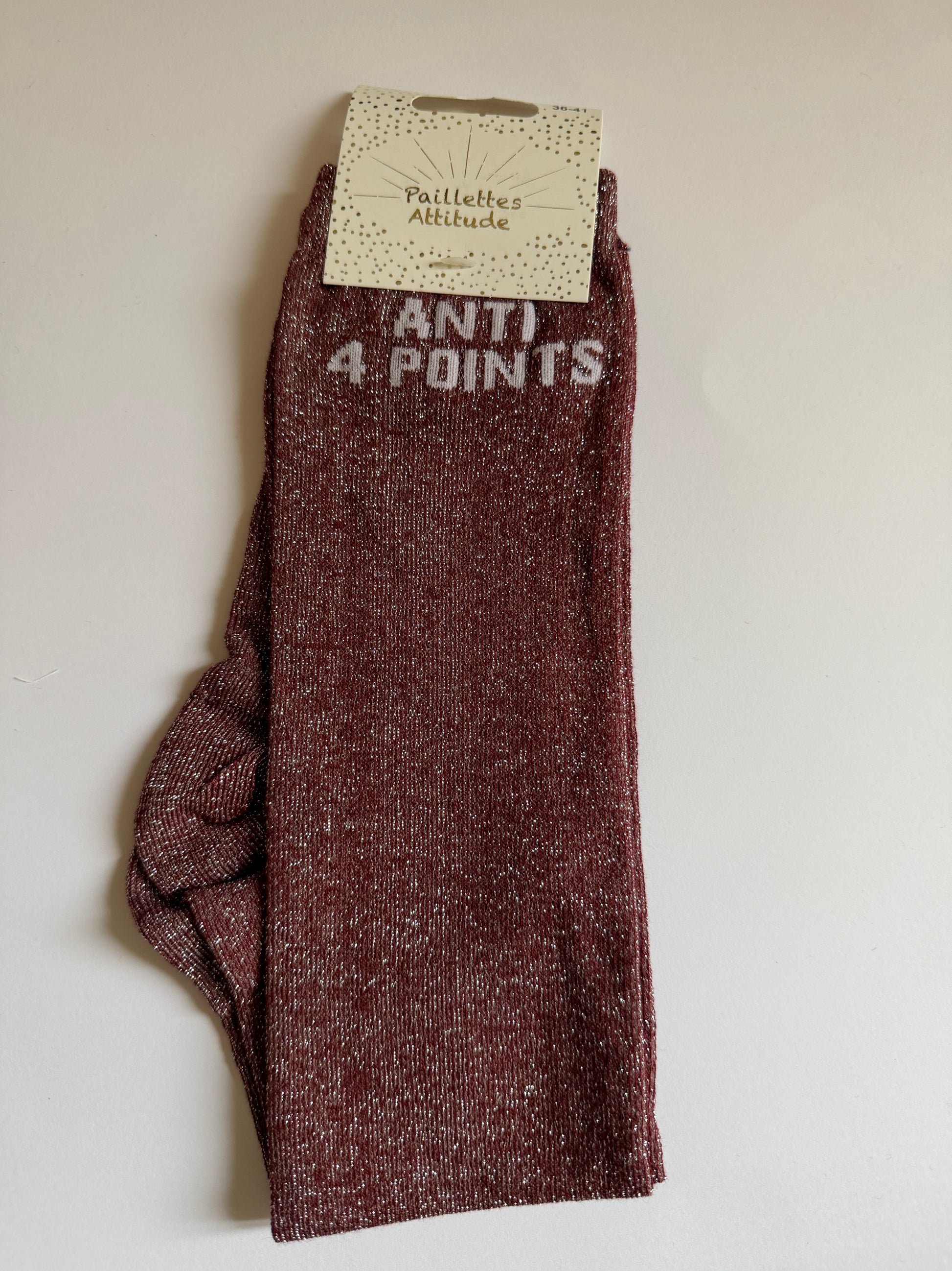 Chaussette pailletée équitation 36-41 ANTI 4 POINTS