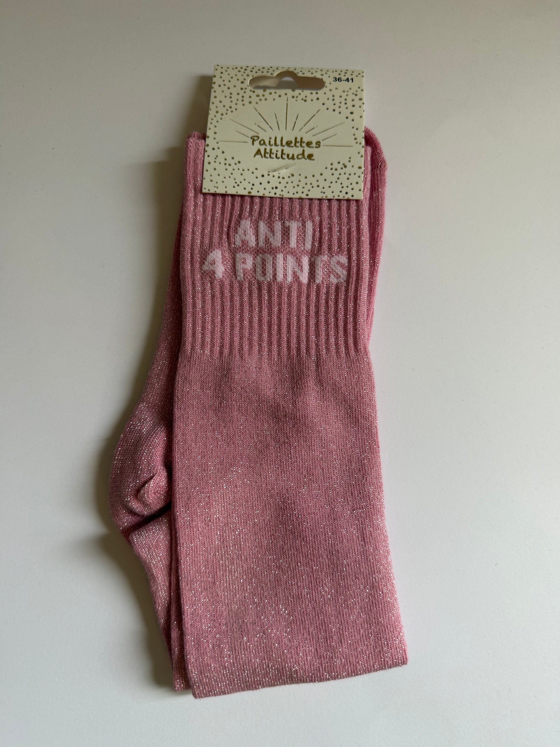 Chaussette pailletée équitation 36-41 ANTI 4 POINTS