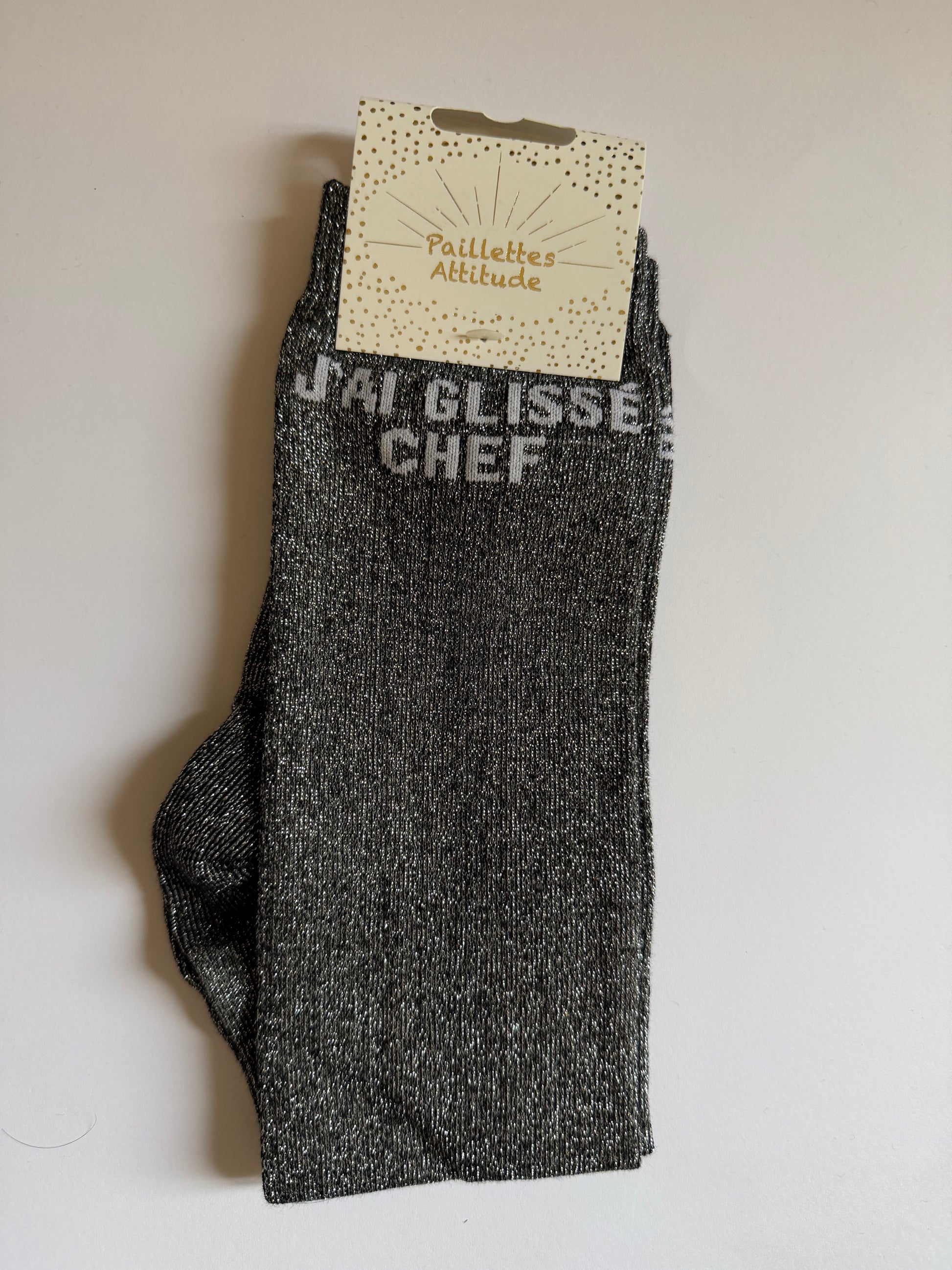 Chaussette pailletée équitation 36-41 J'AI GLISSÉ CHEF
