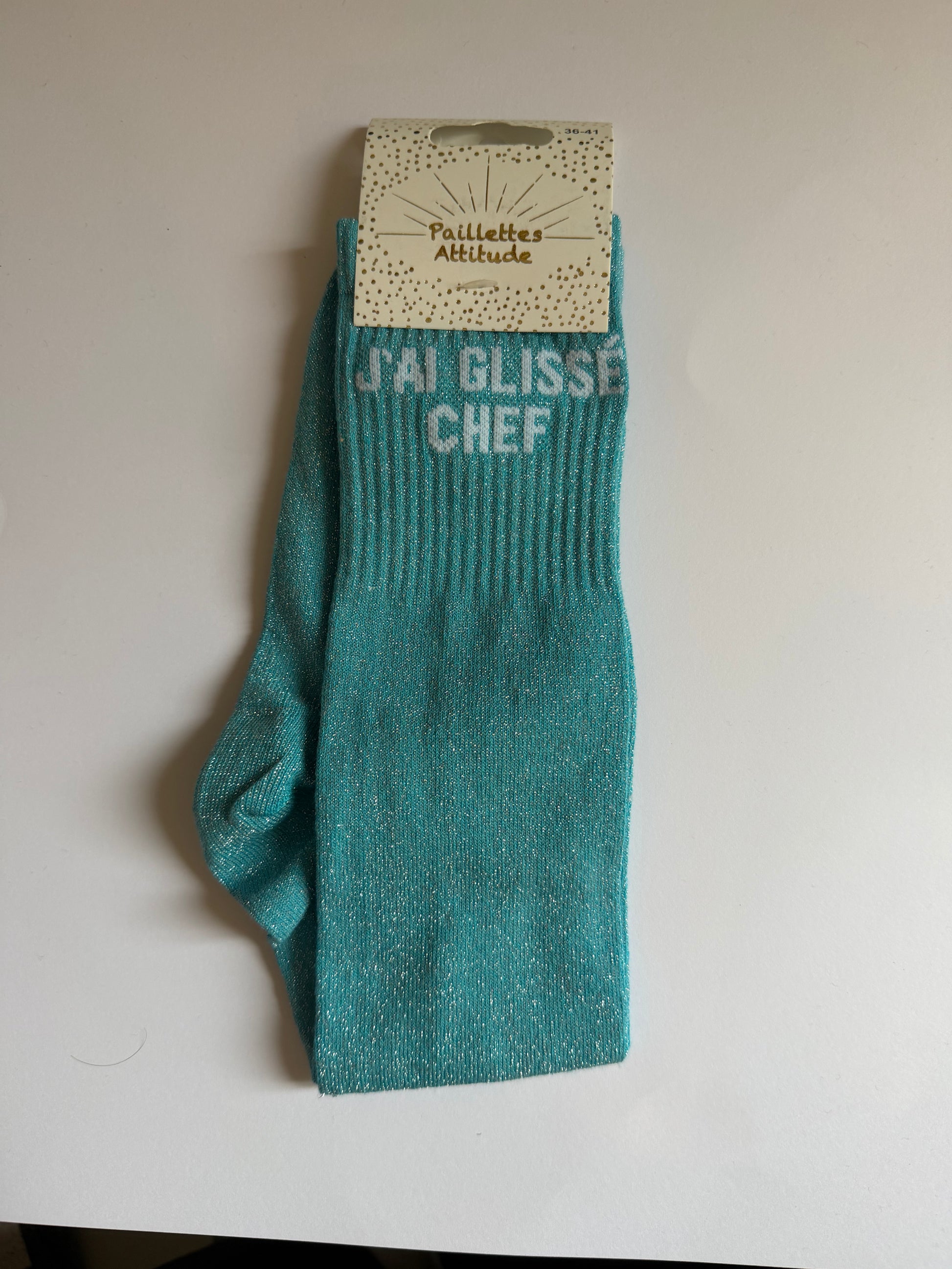 Chaussette pailletée équitation 36-41 J'AI GLISSÉ CHEF