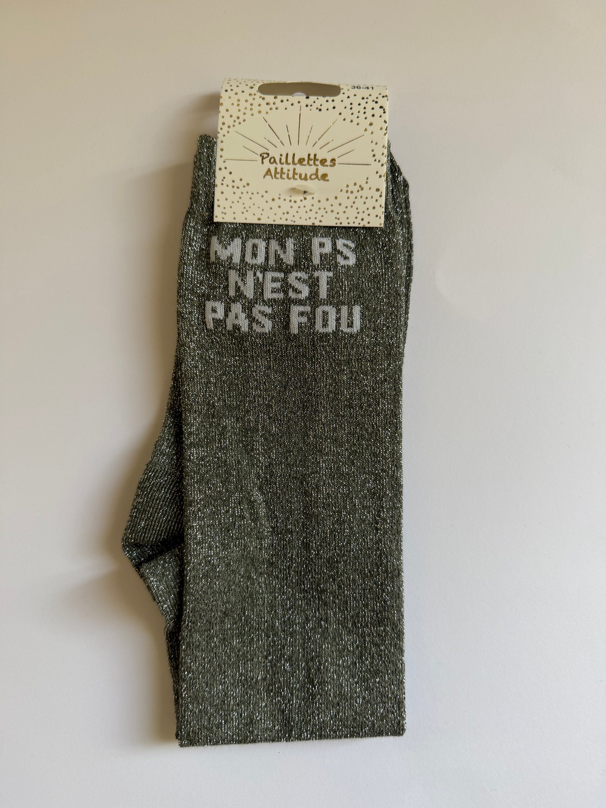 Chaussette pailletée équitation 36-41 MON PS N’EST PAS FOU
