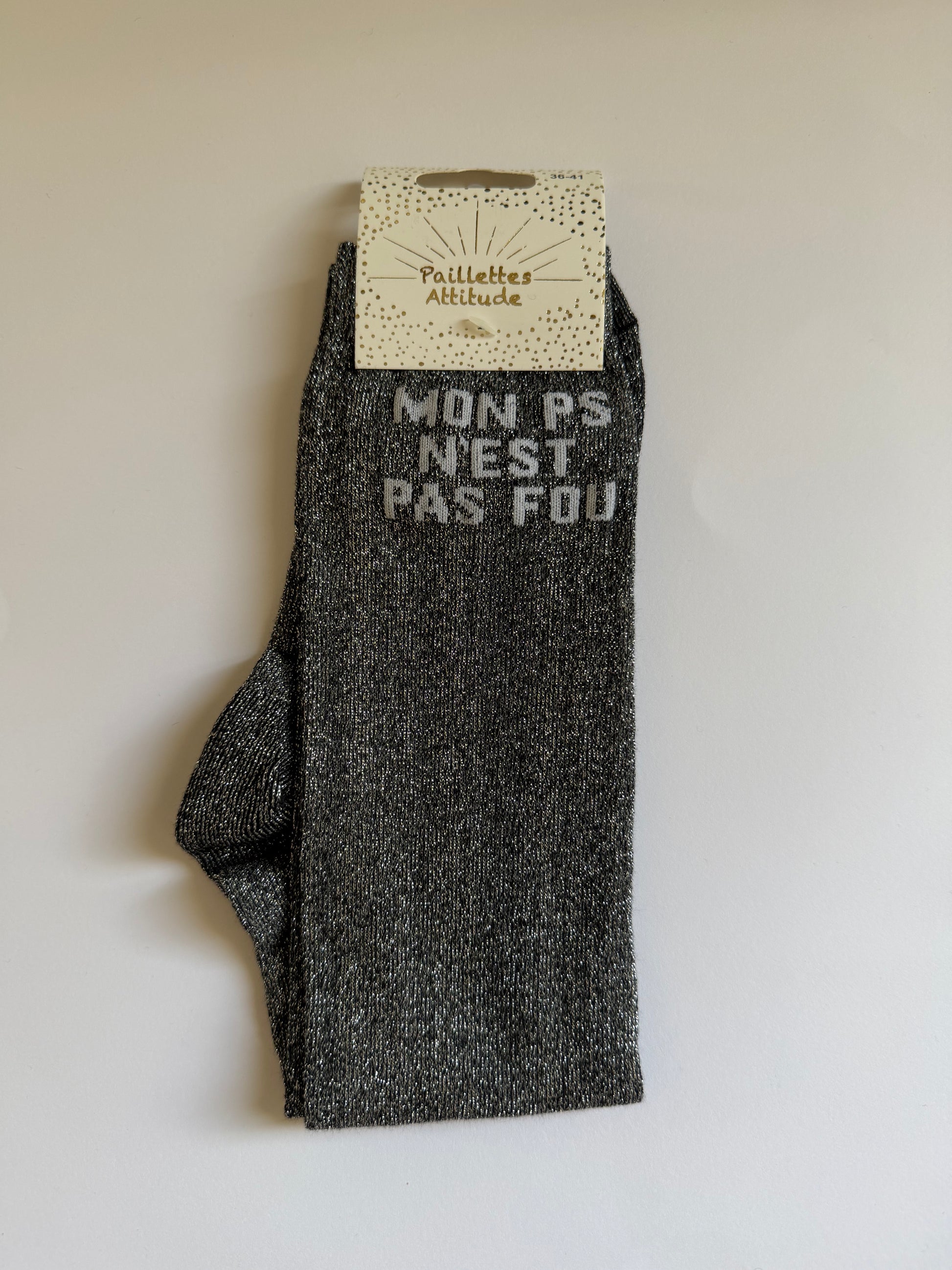 Chaussette pailletée équitation 36-41 MON PS N’EST PAS FOU