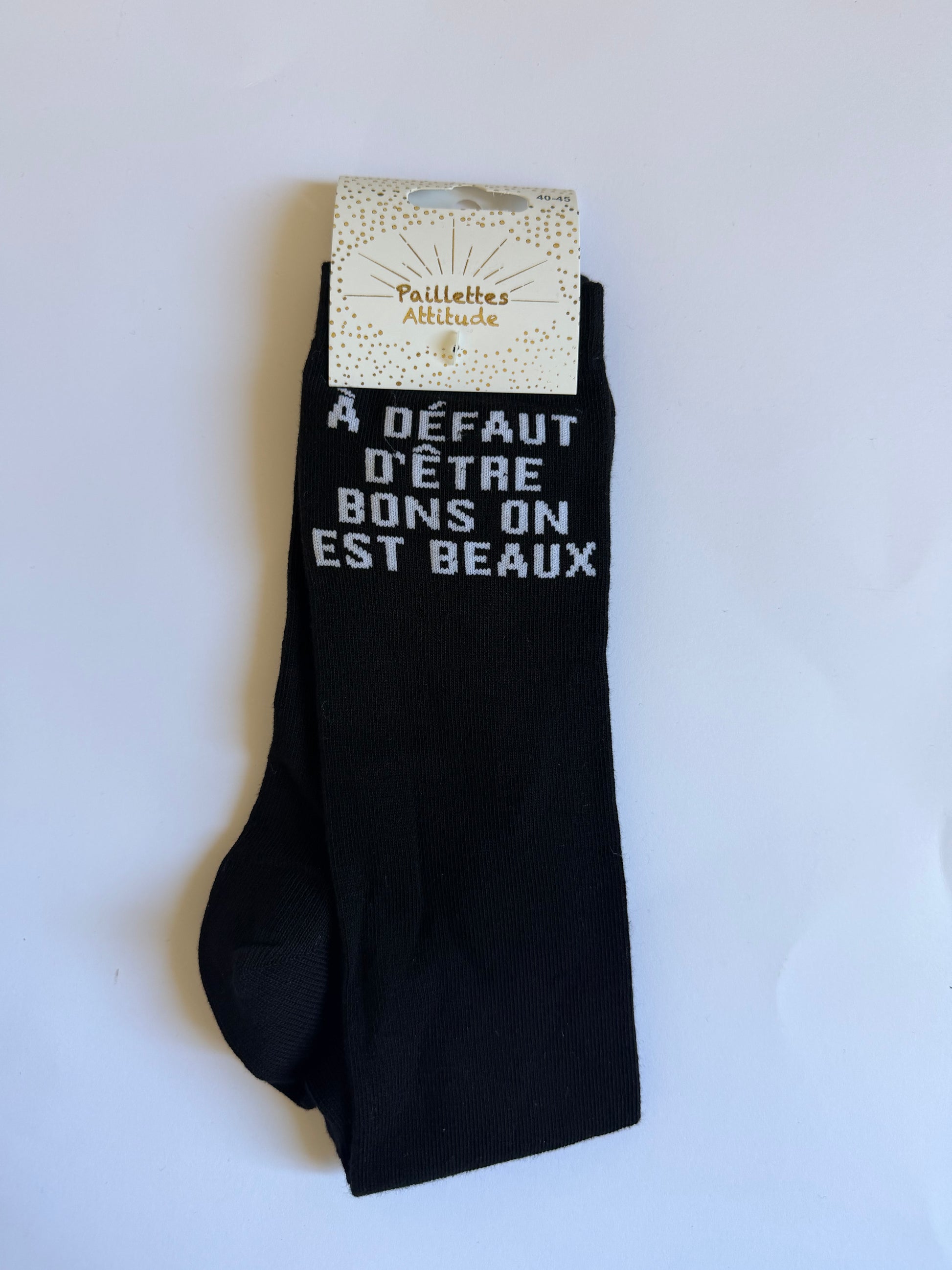 Chaussette équitation 40-45 À DÉFAUT DETRE BONS, ON EST BEAUX