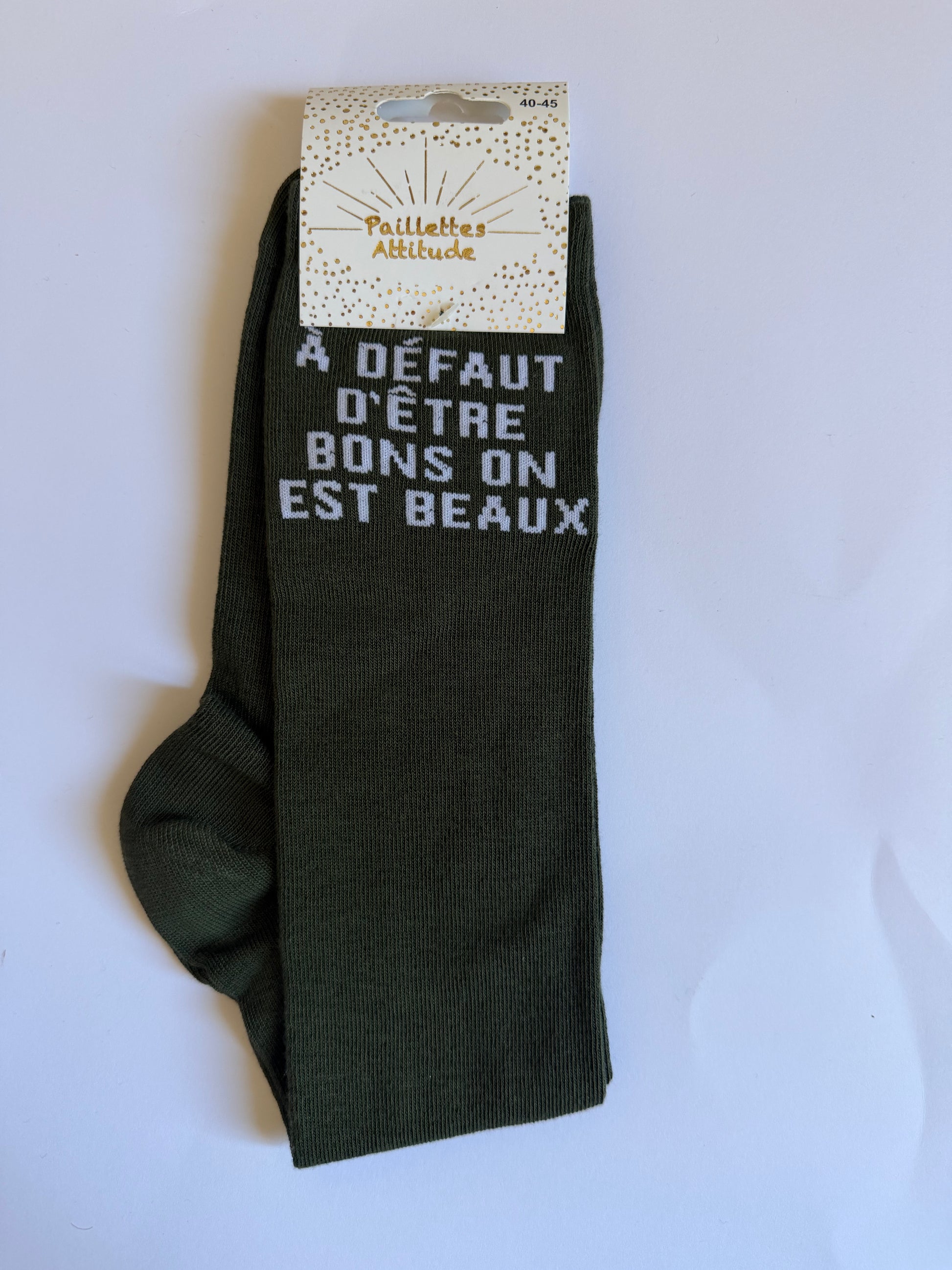 Chaussette équitation 40-45 À DÉFAUT DETRE BONS, ON EST BEAUX